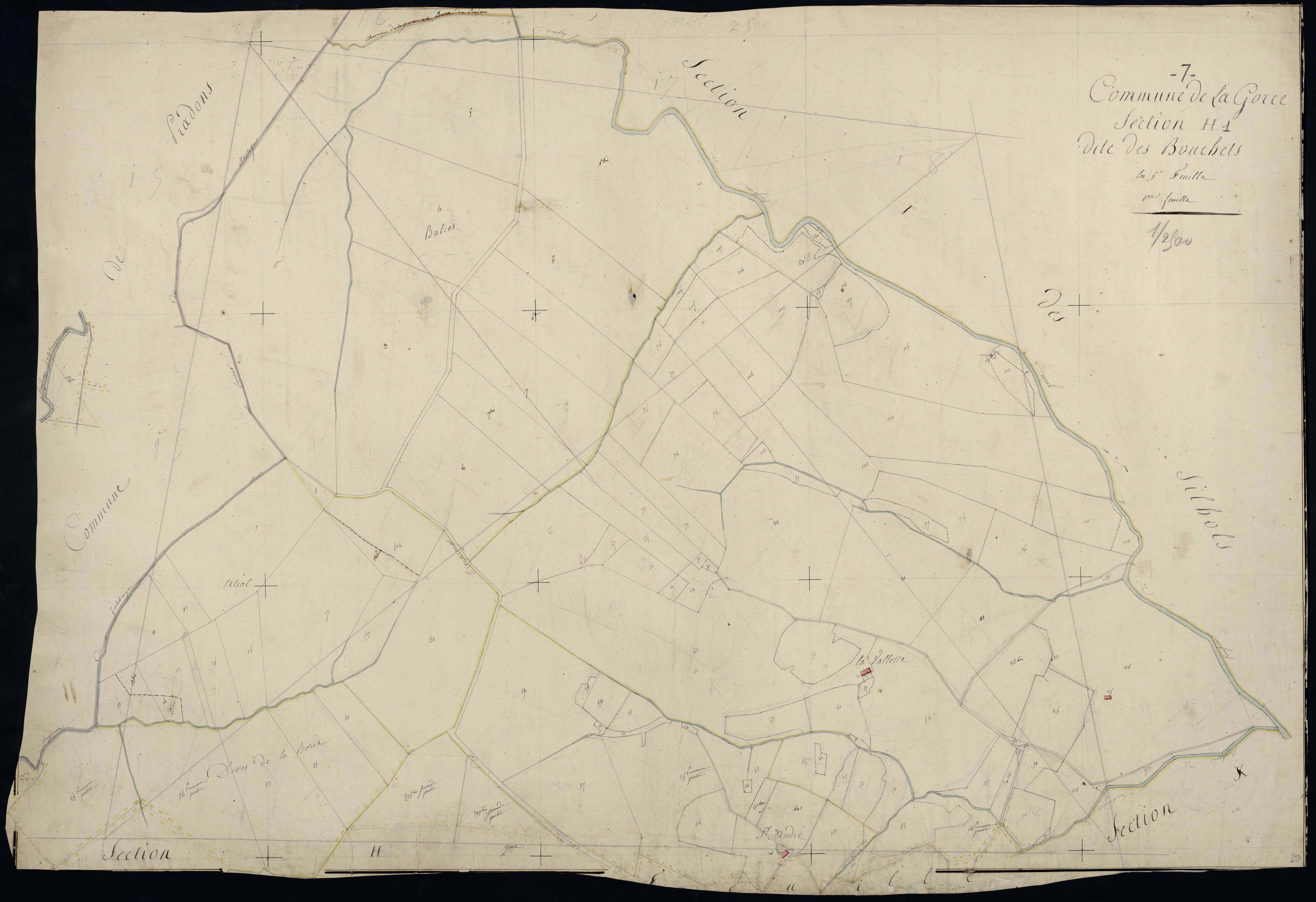 Lagorce - Section H - Feuillet 1