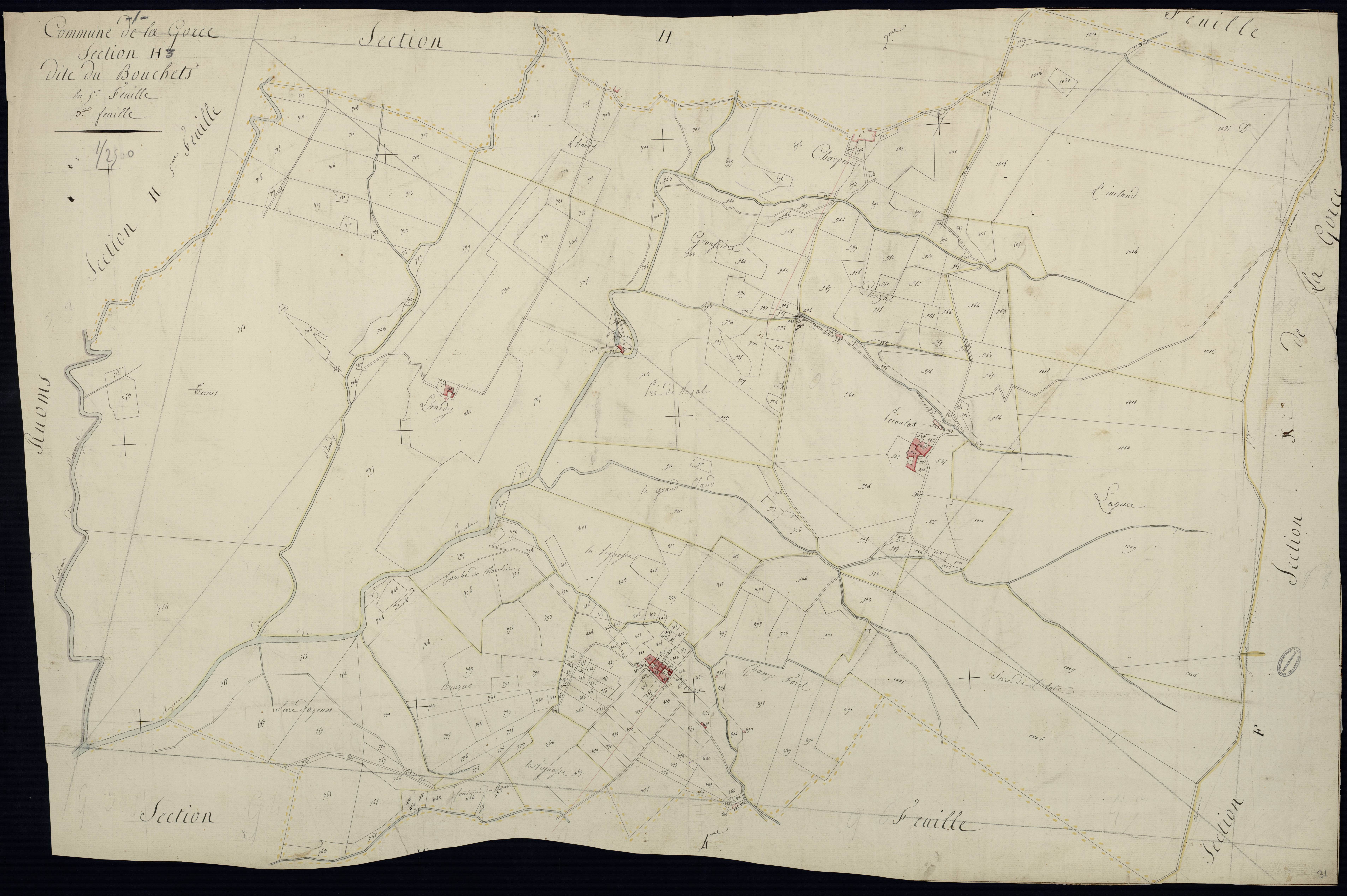 Lagorce - Section H - Feuillet 3