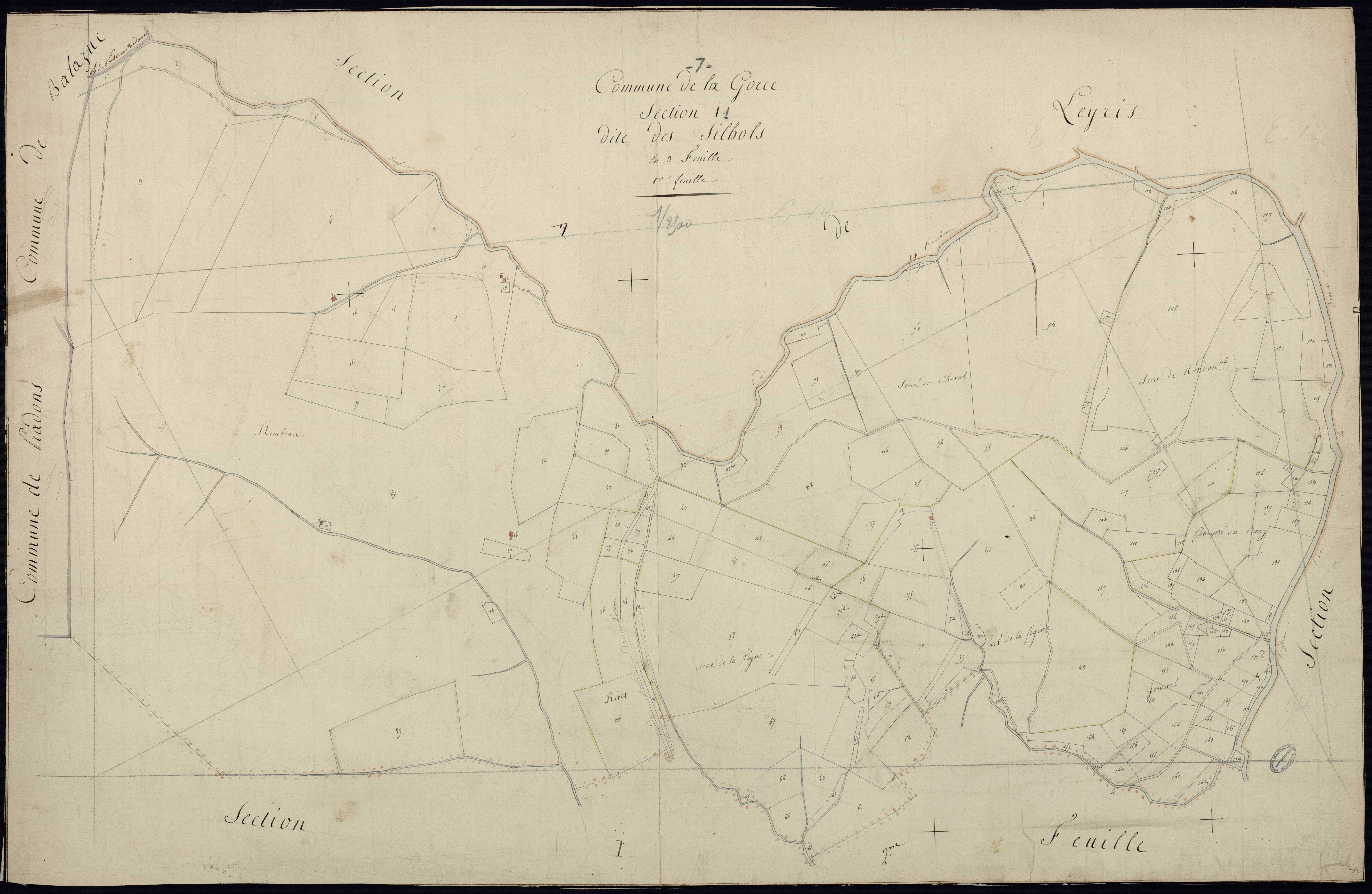 Lagorce - Section I - Feuillet 1