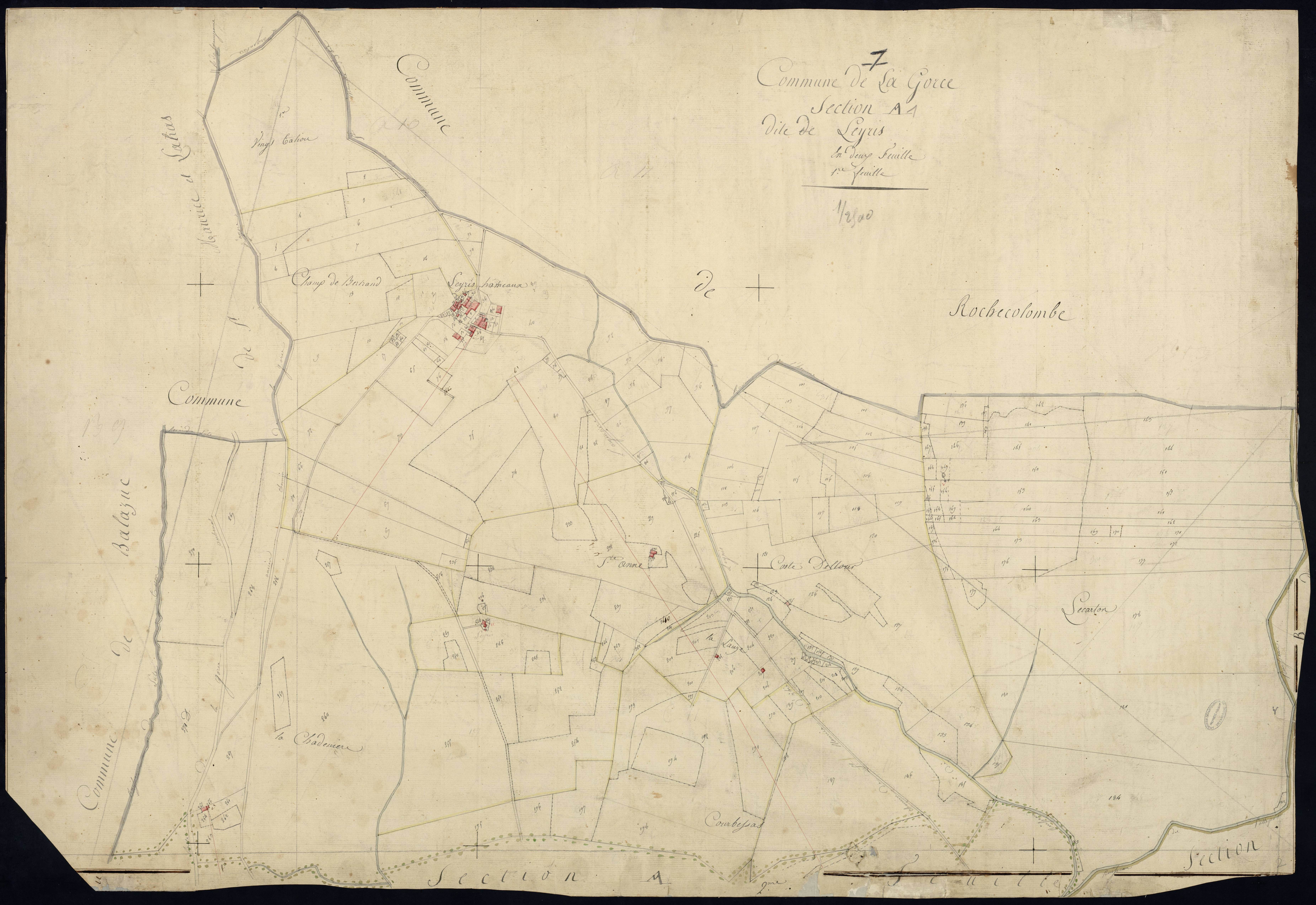 Lagorce - Section A - Feuillet 1