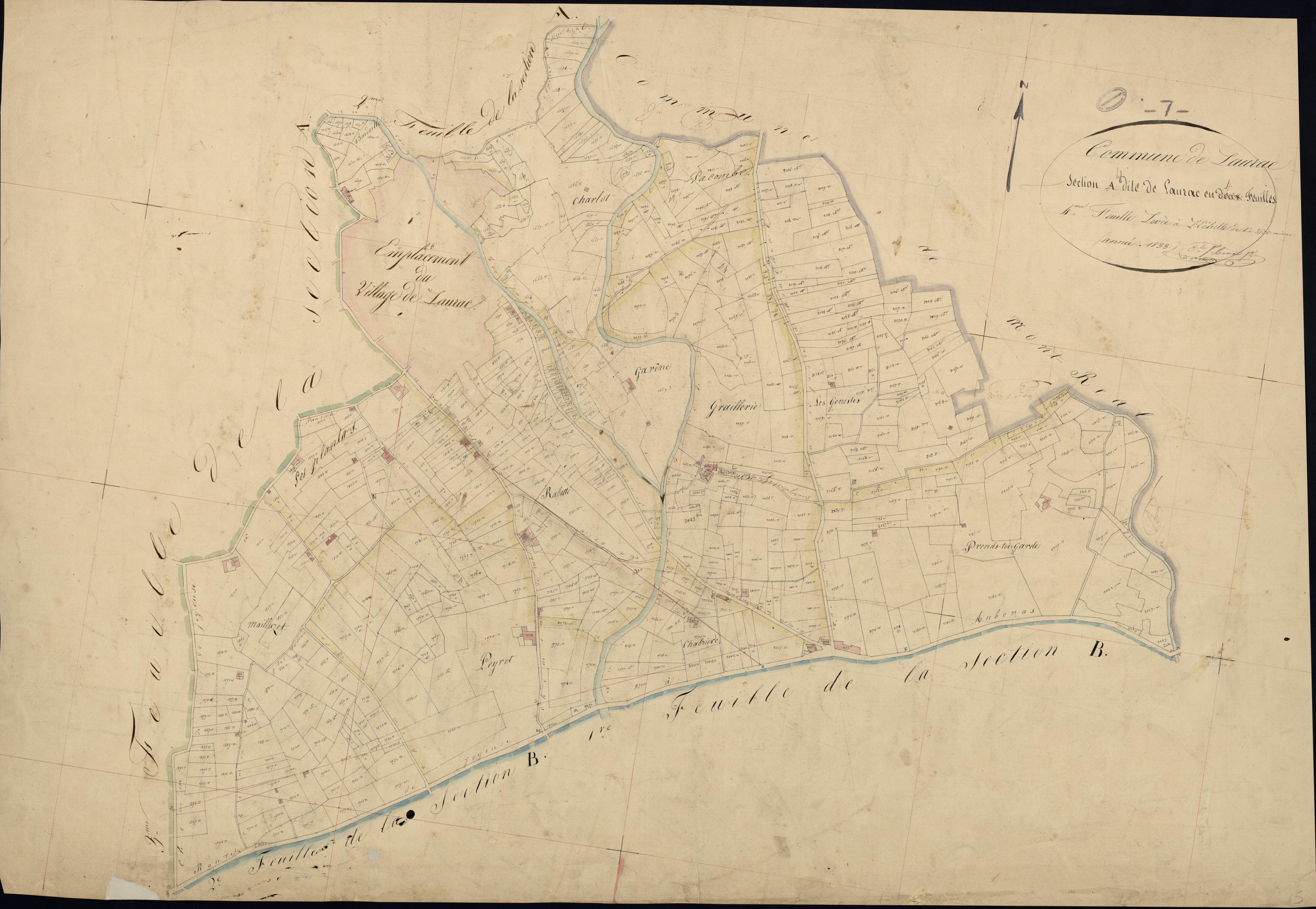 Laurac-en-Vivarais - Section A - Feuillet 4