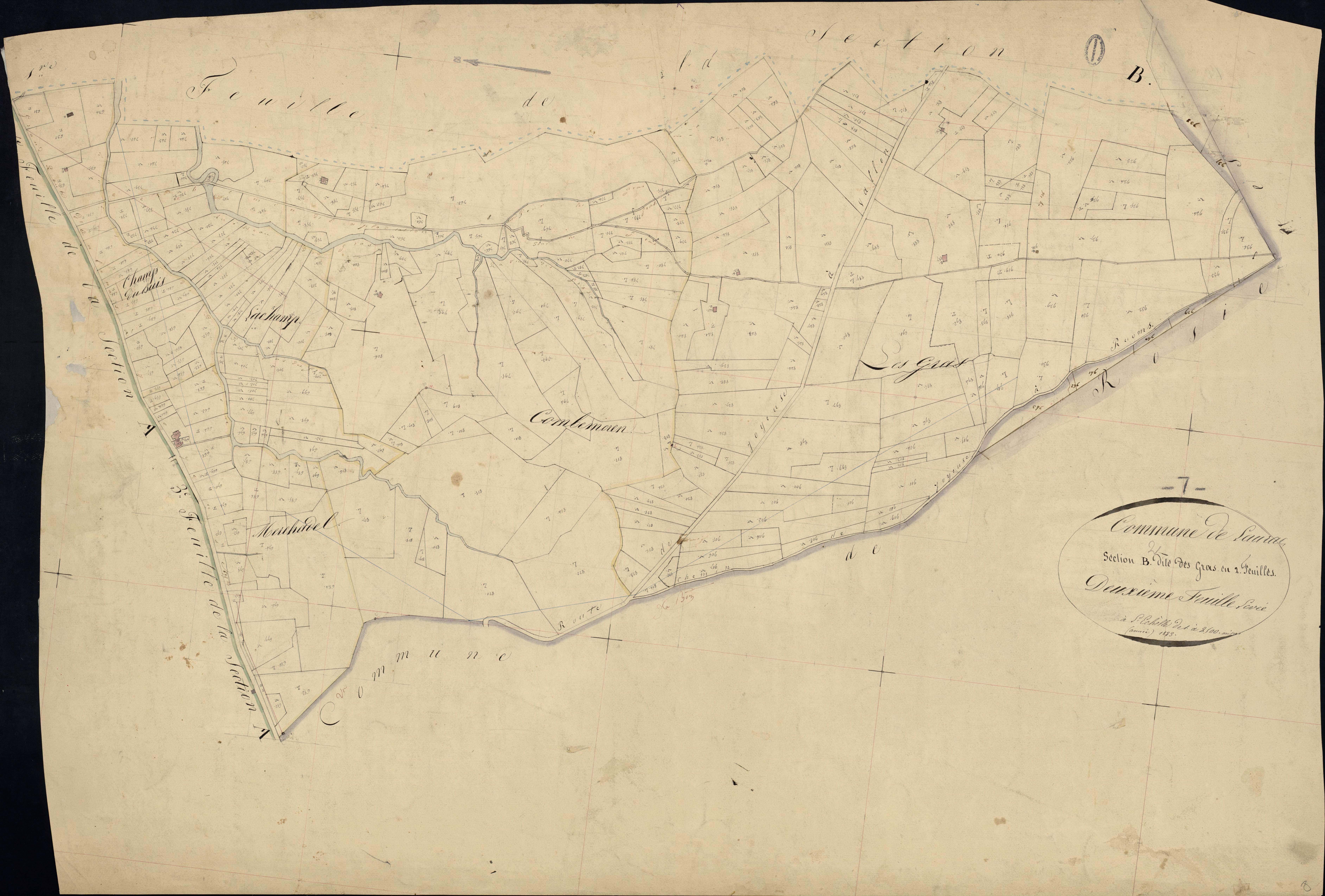 Laurac-en-Vivarais - Section B - Feuillet 2