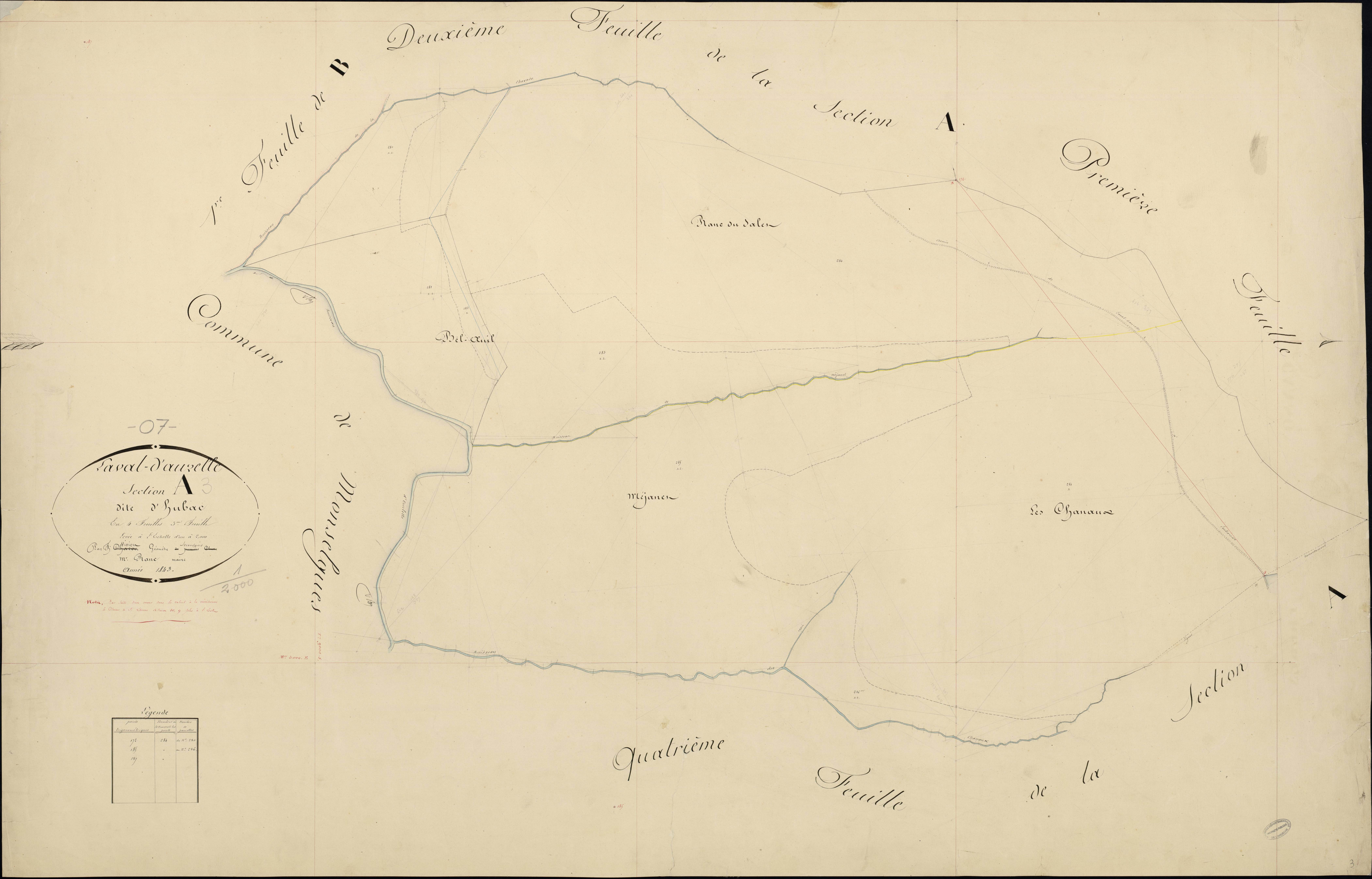 Laval-d'Aurelle - Section A - Feuillet 3