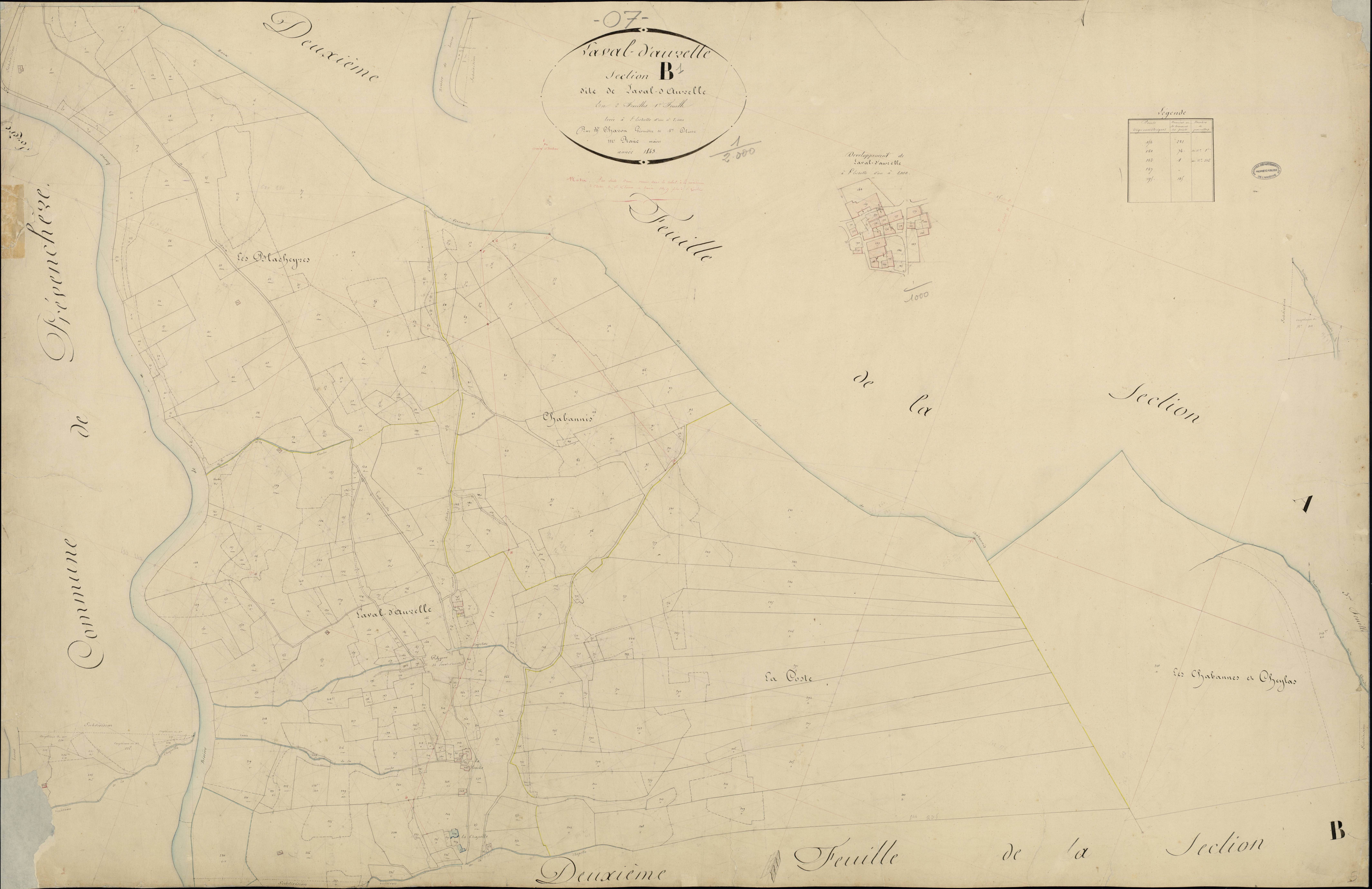 Laval-d'Aurelle - Section B - Feuillet 1