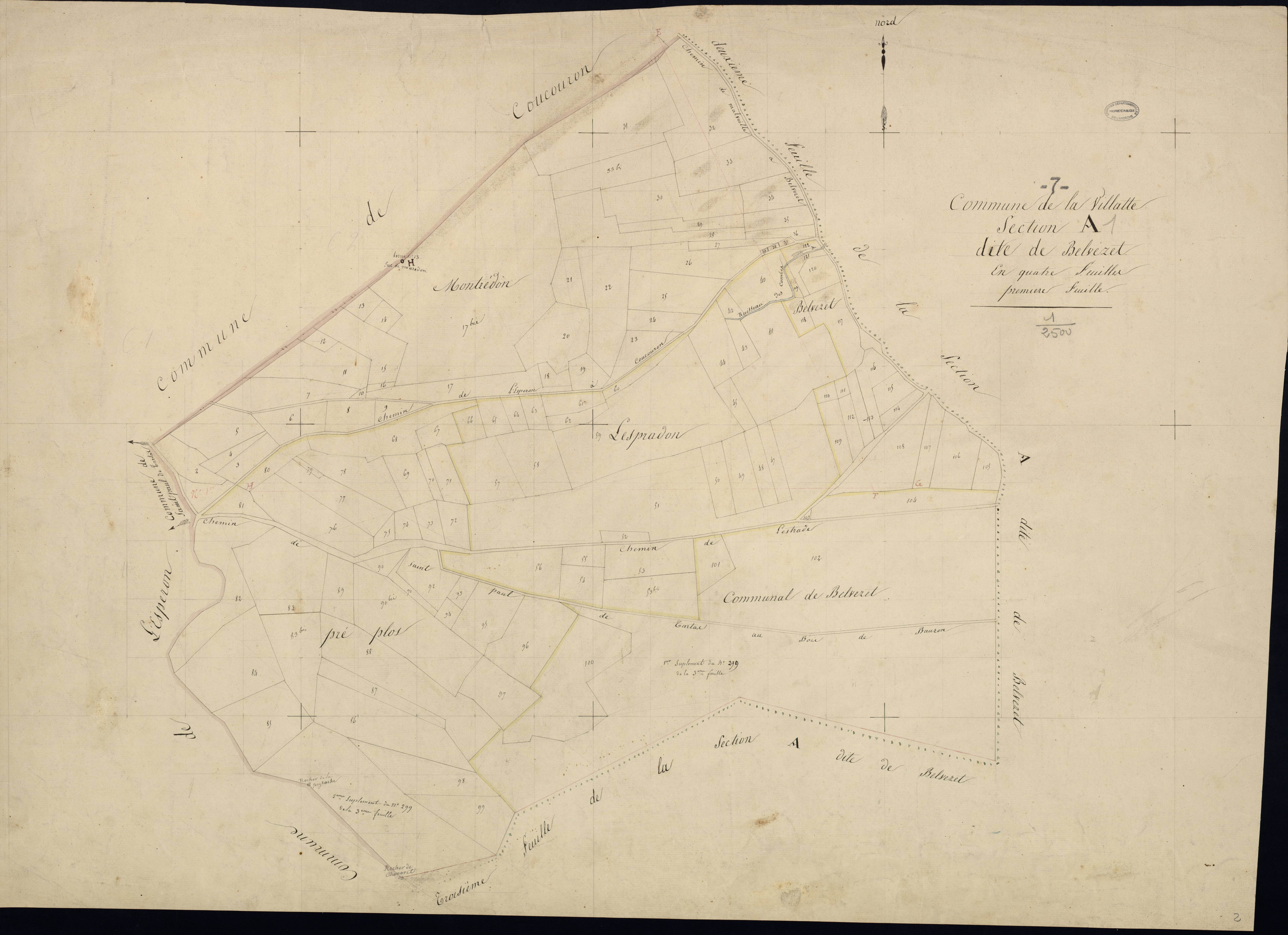 Lavillatte - Section A - Feuillet 1