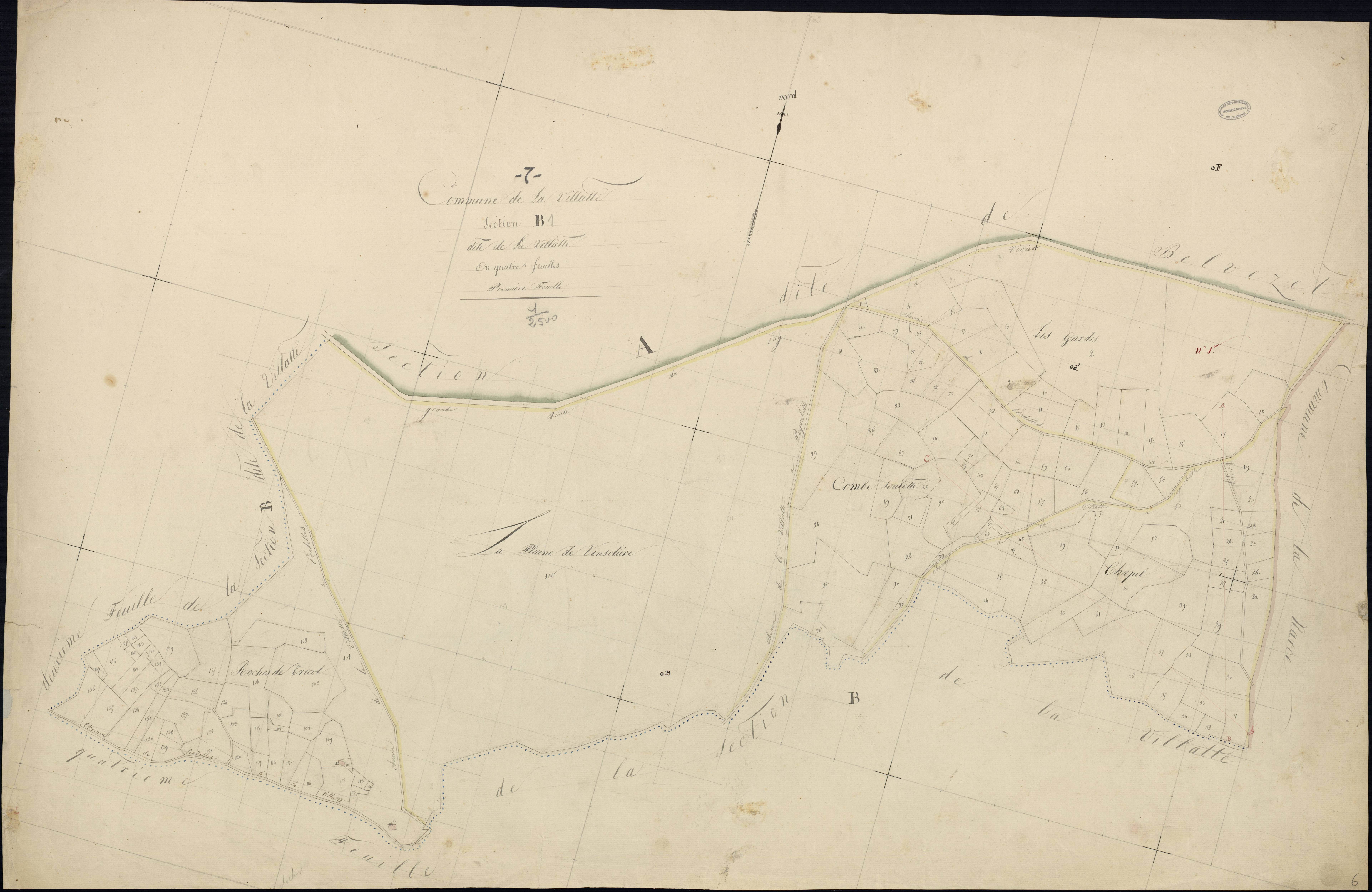 Lavillatte - Section B - Feuillet 1