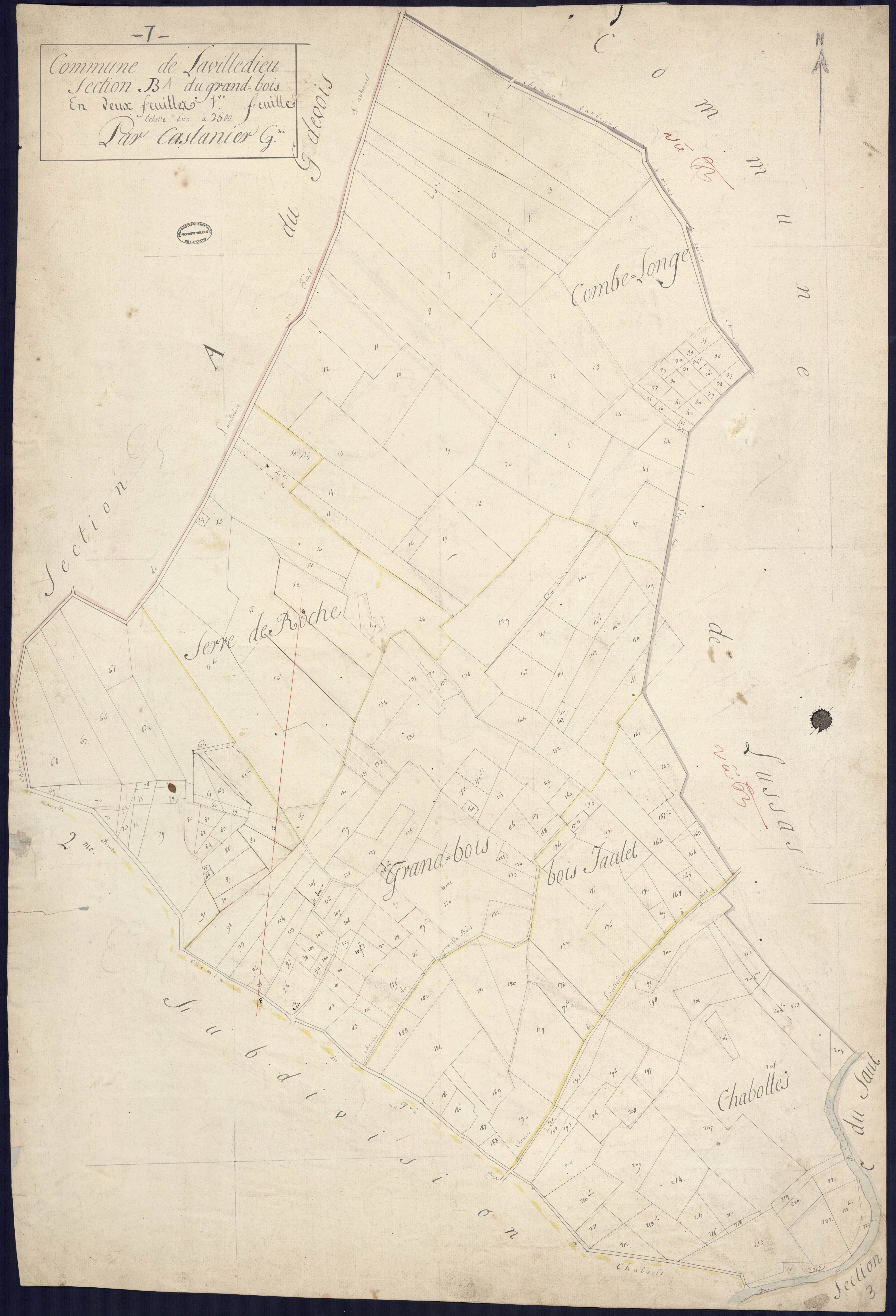 Lavilledieu - Section B - Feuillet 1