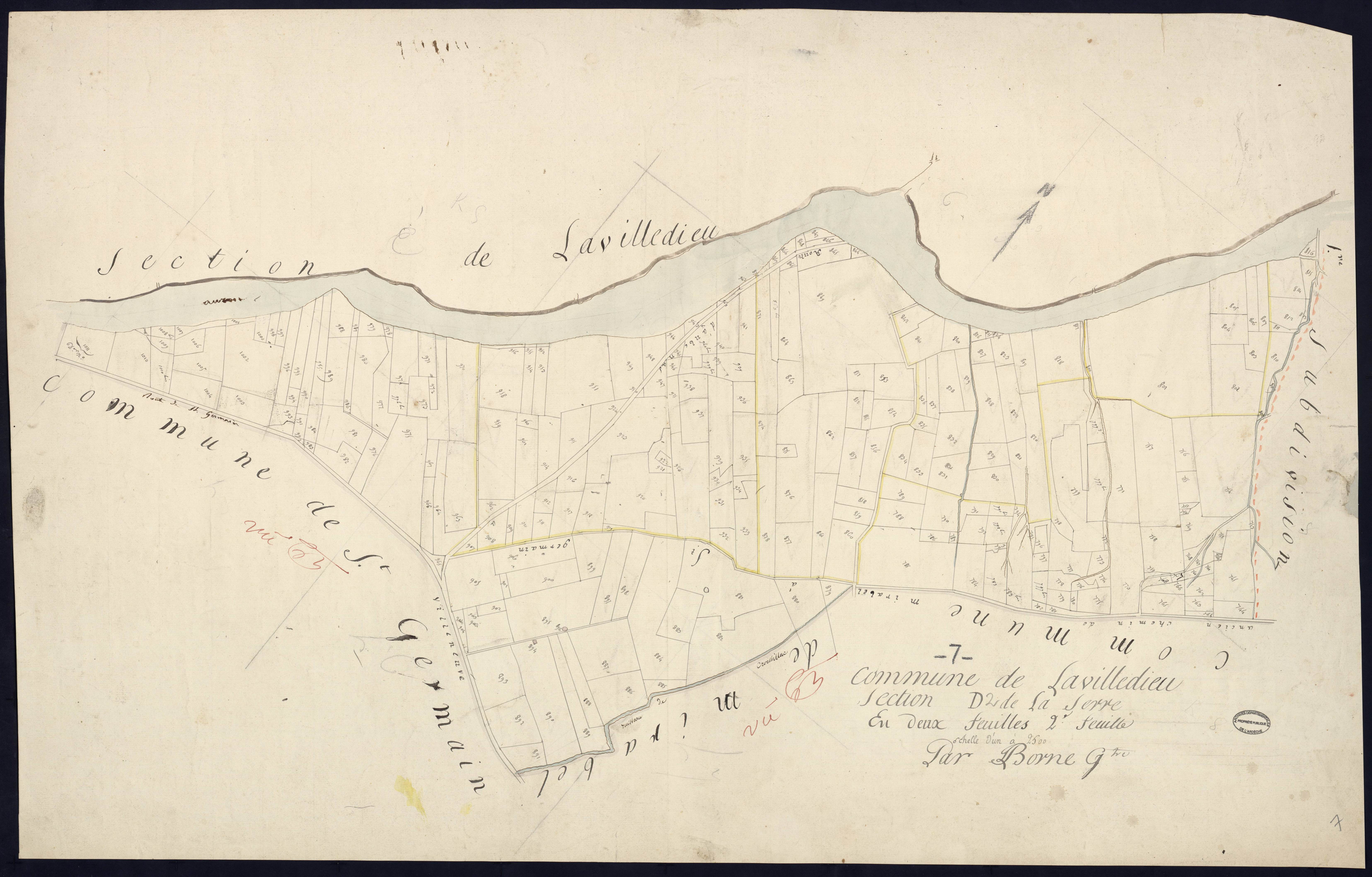 Lavilledieu - Section D - Feuillet 2