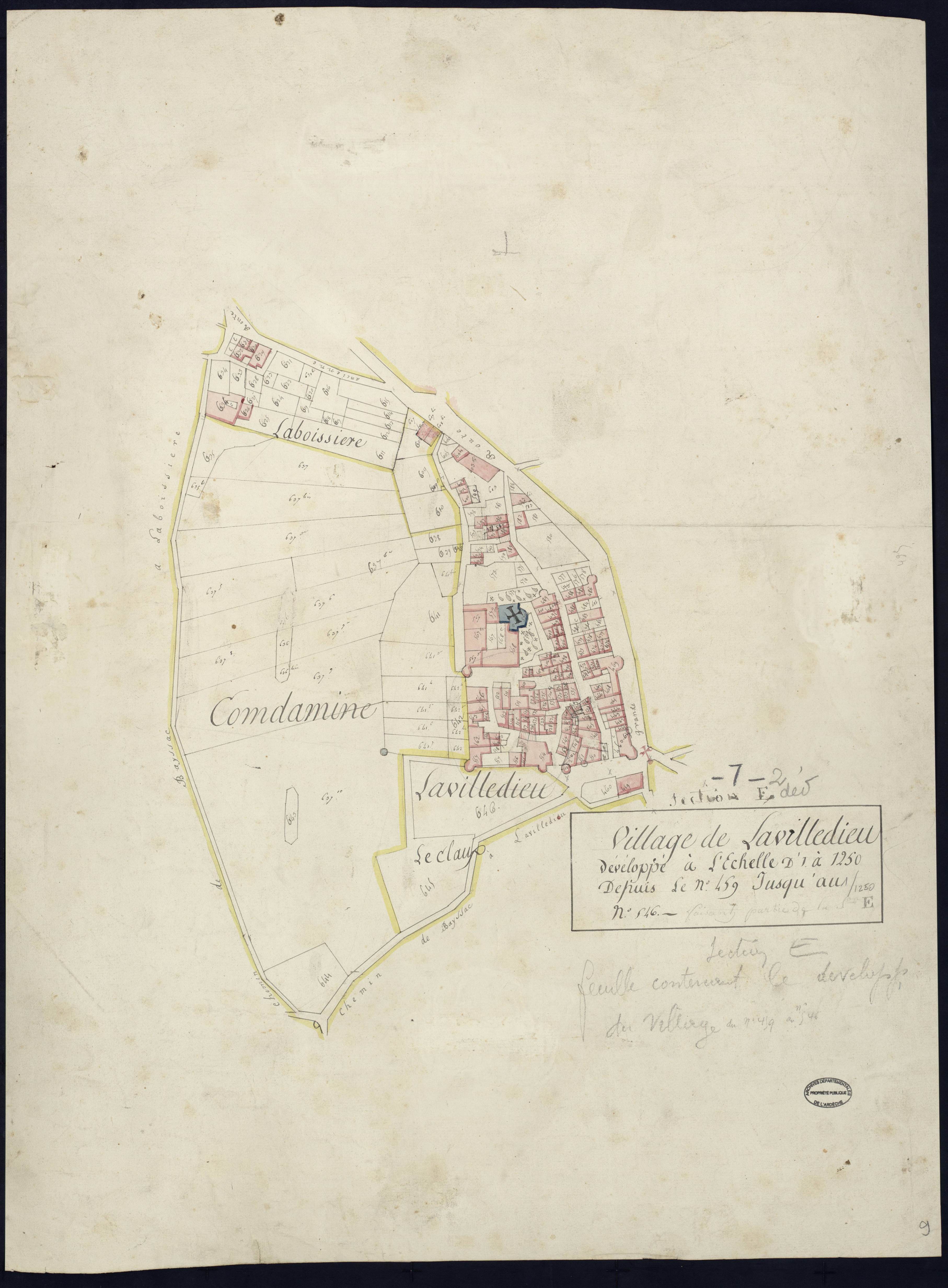 Lavilledieu - Section E - Feuillet 2