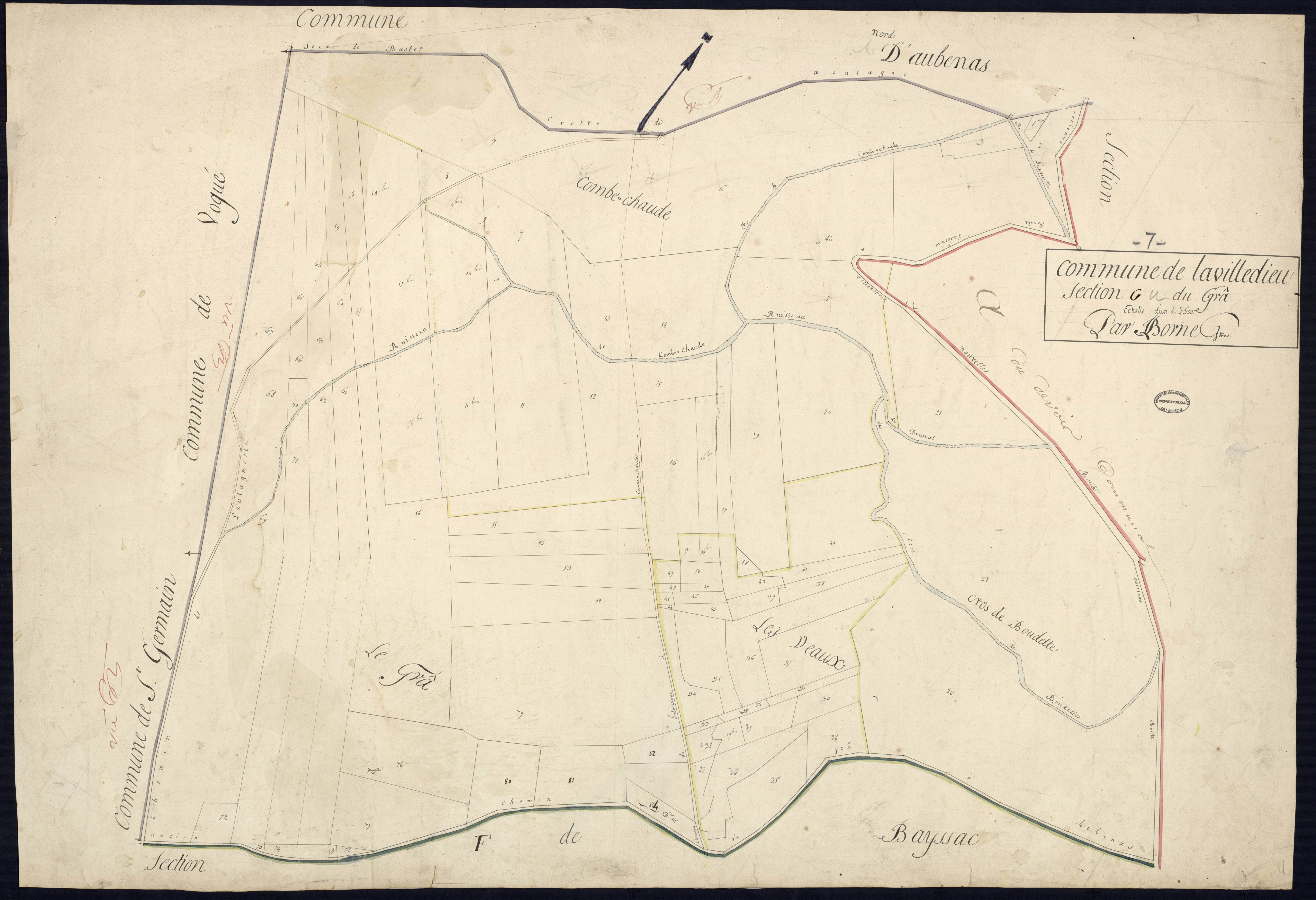 Lavilledieu - Section G - Feuillet 1
