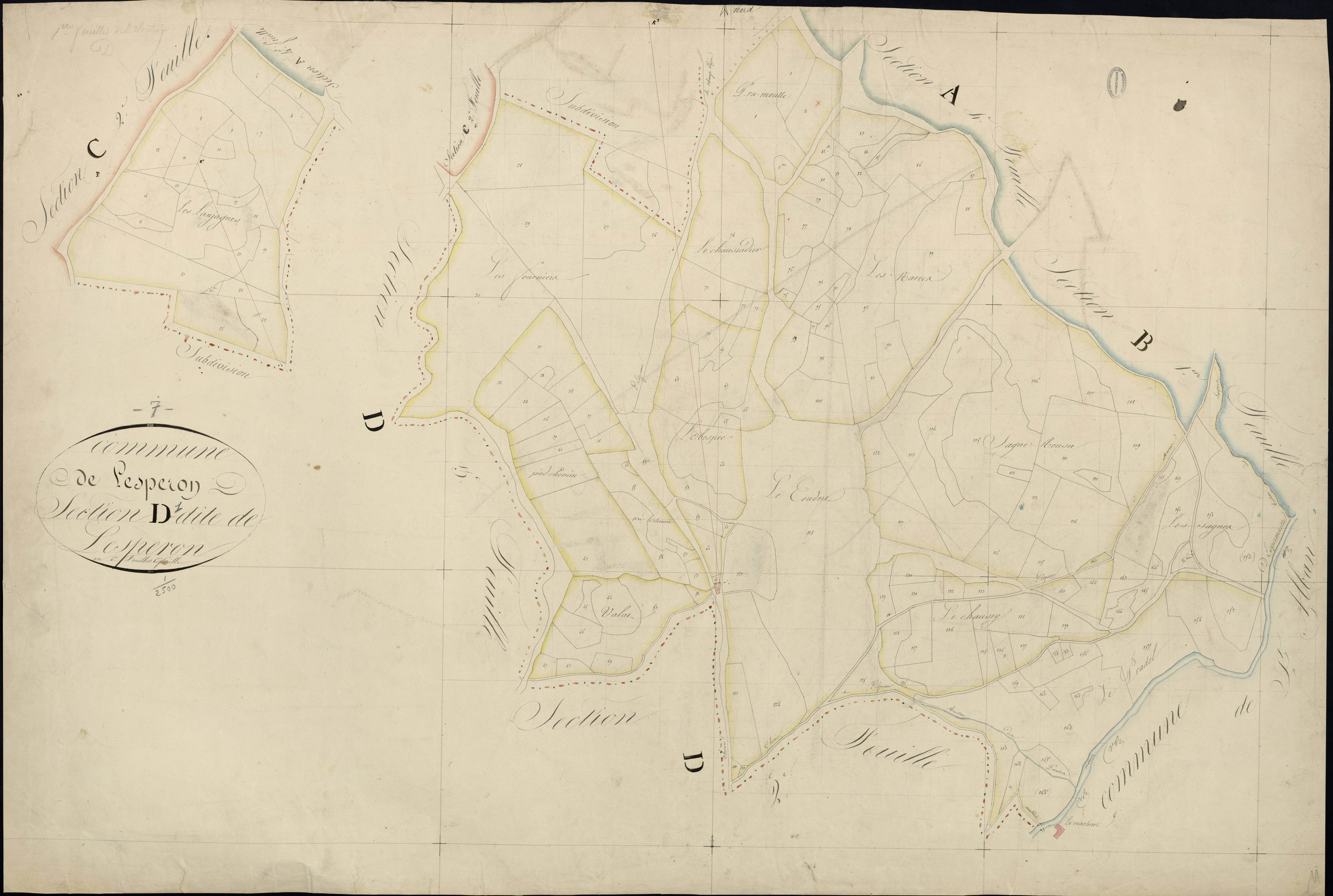 Lespéron - Section D - Feuillet 1