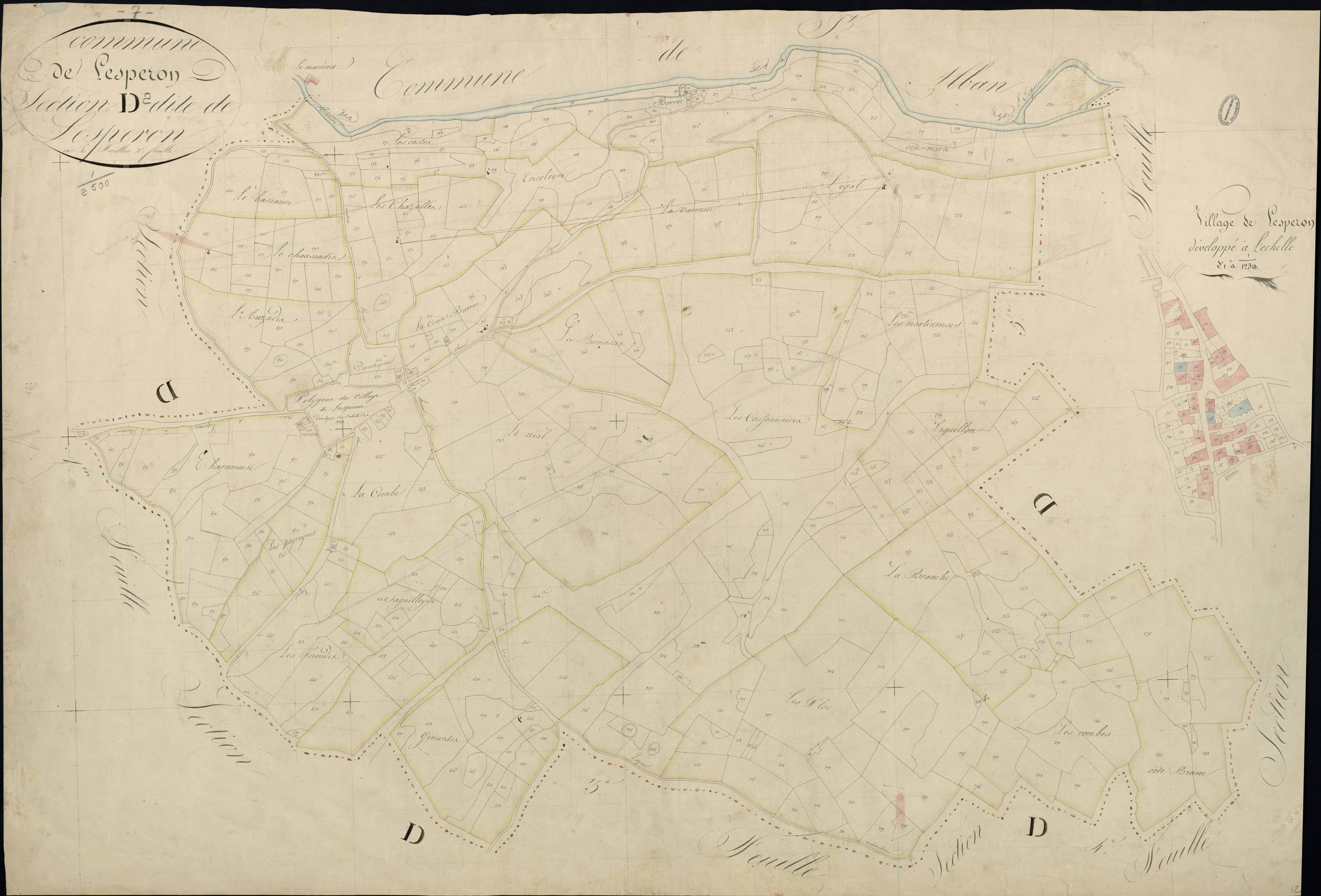 Lespéron - Section D - Feuillet 2