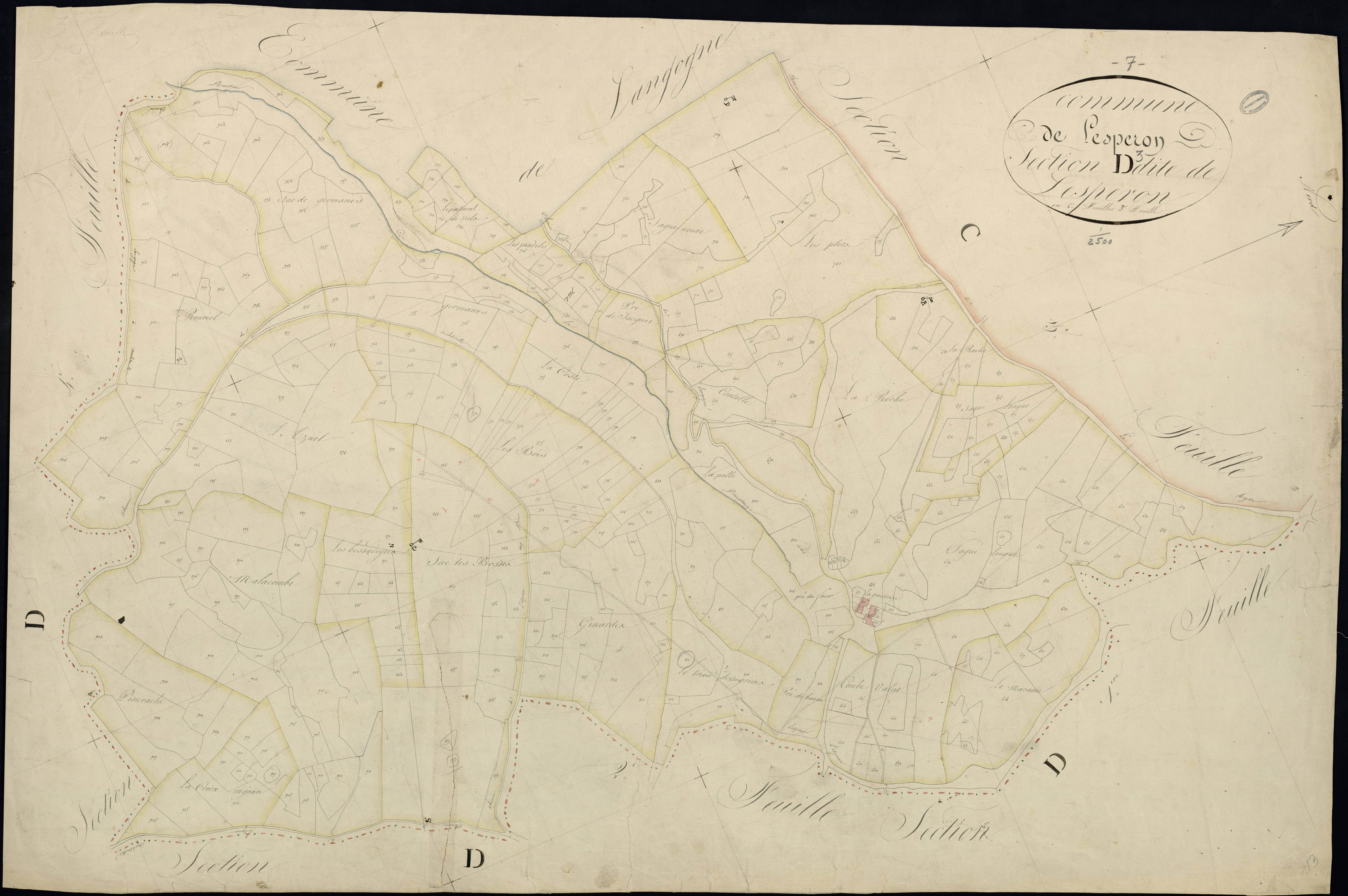 Lespéron - Section D - Feuillet 3
