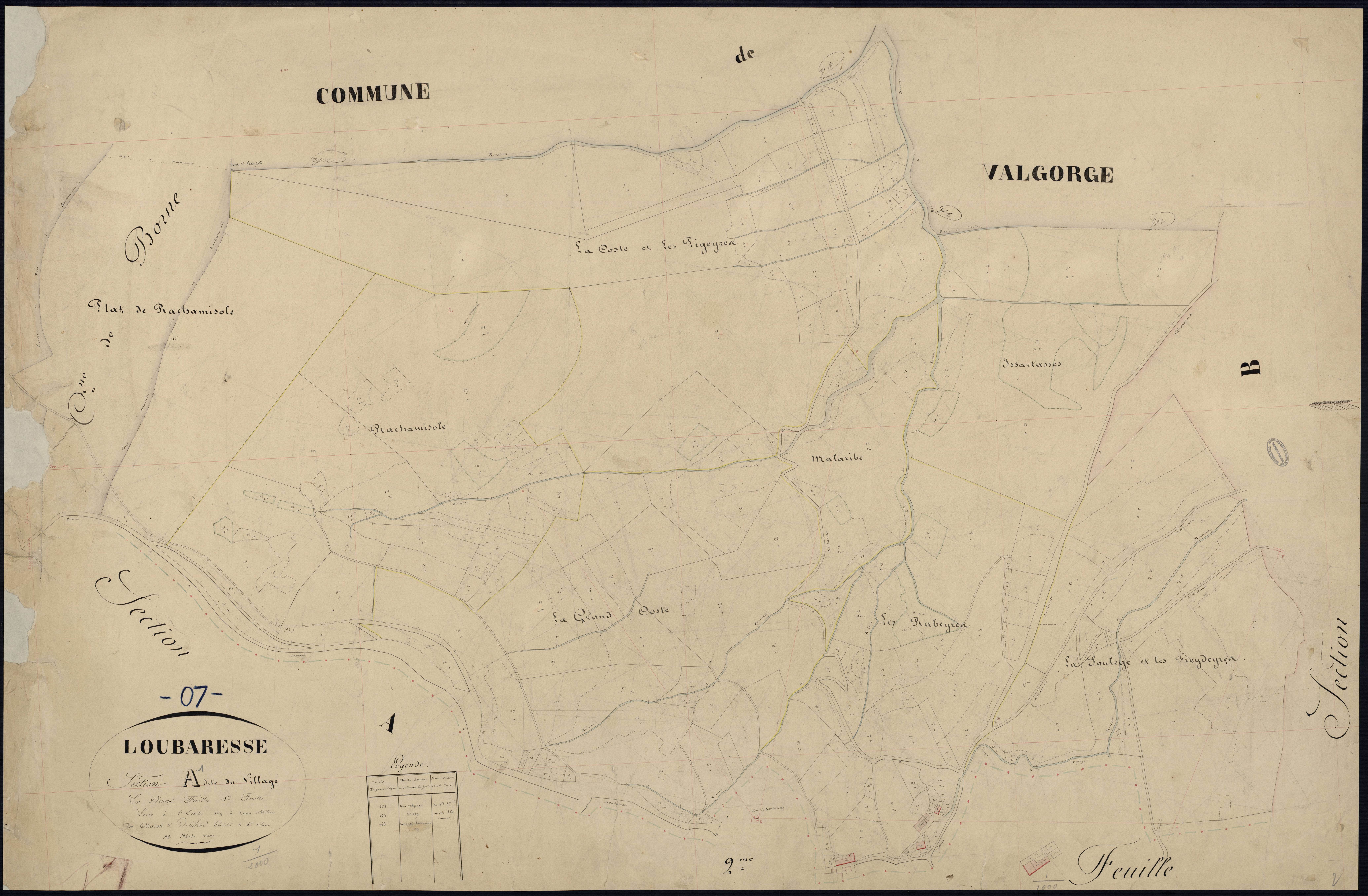 Loubaresse - Section A - Feuillet 1