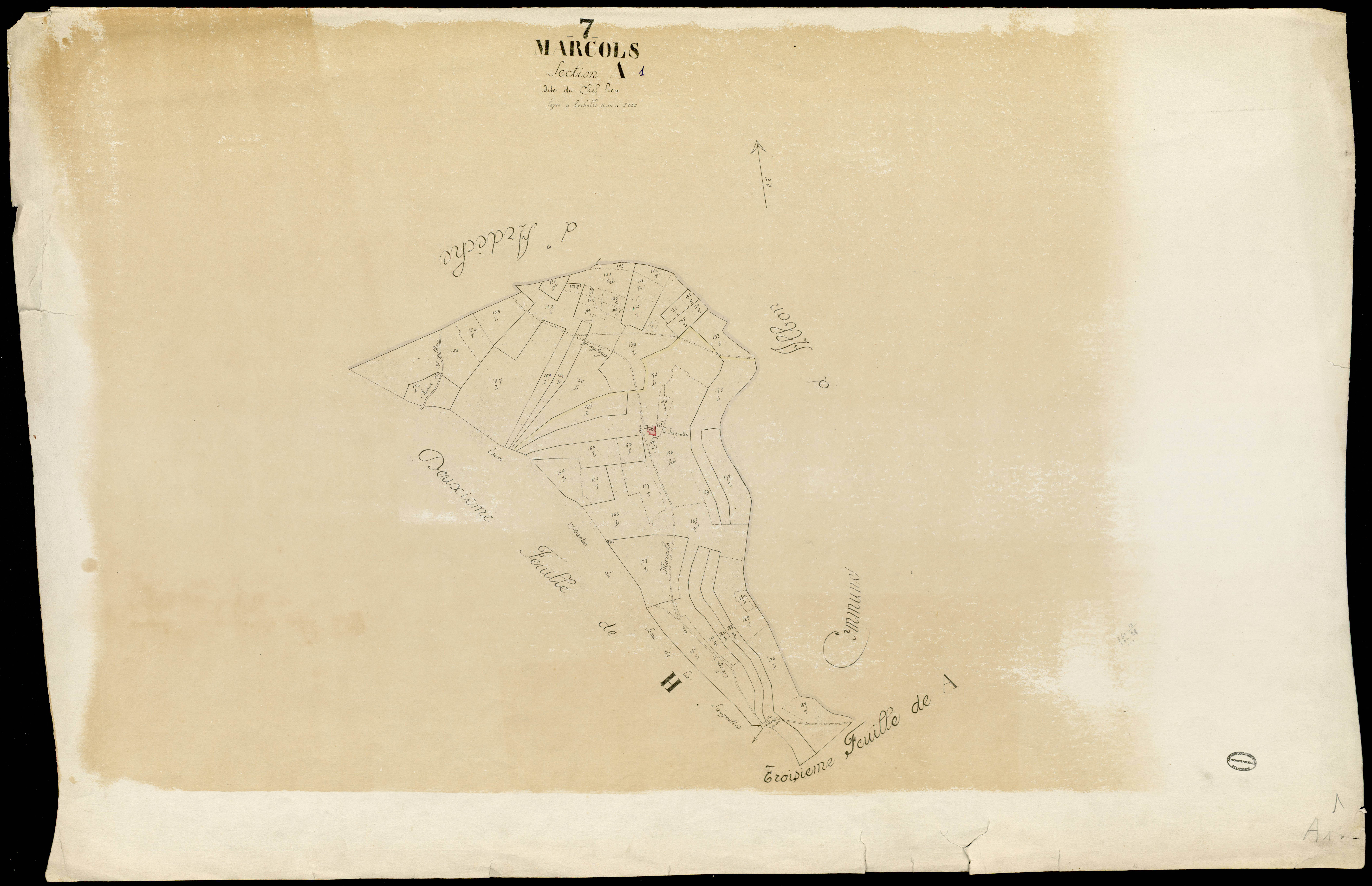 Marcols-les-Eaux - Section A - Feuillet 1