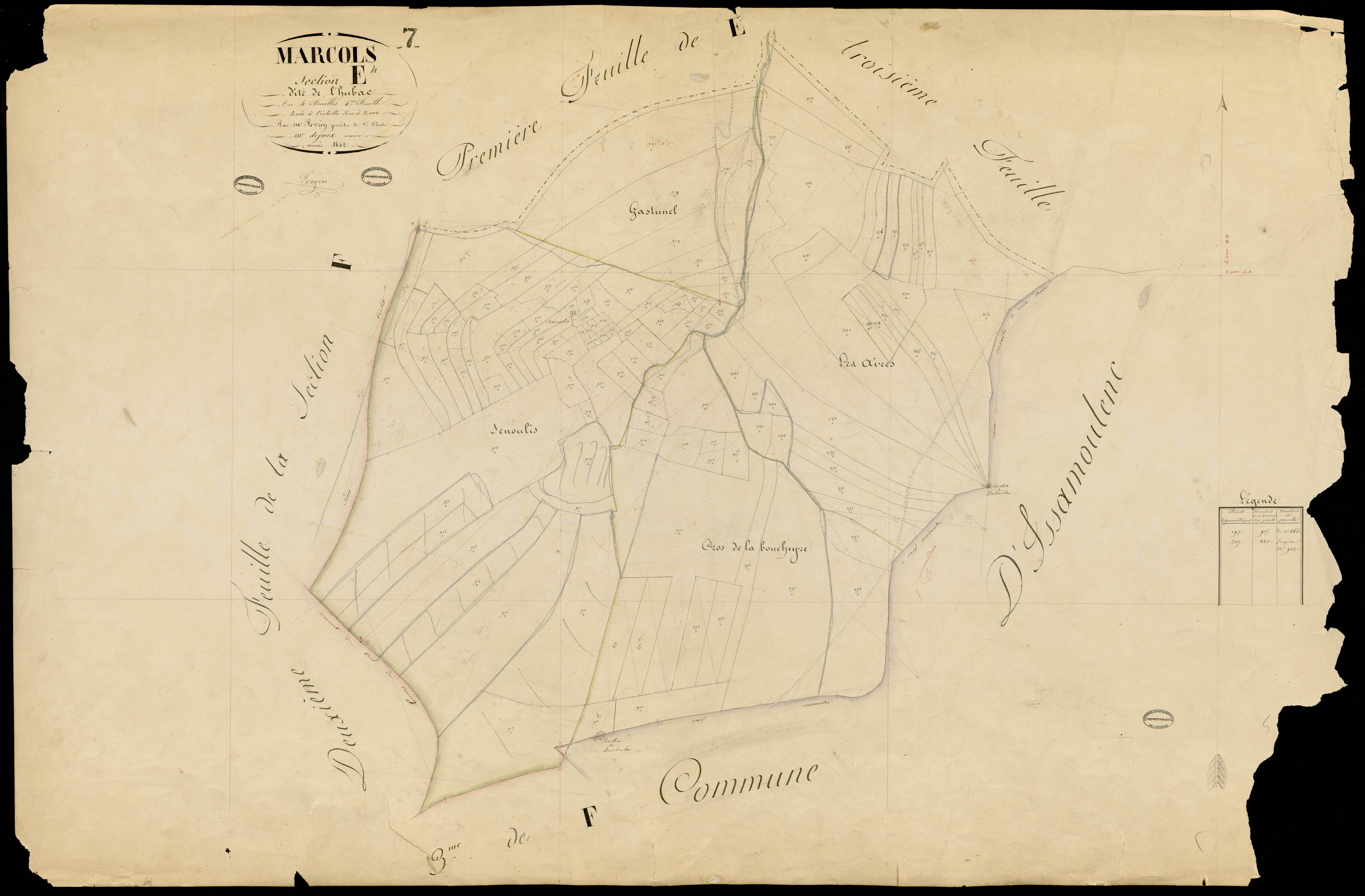 Marcols-les-Eaux - Section E - Feuillet 4