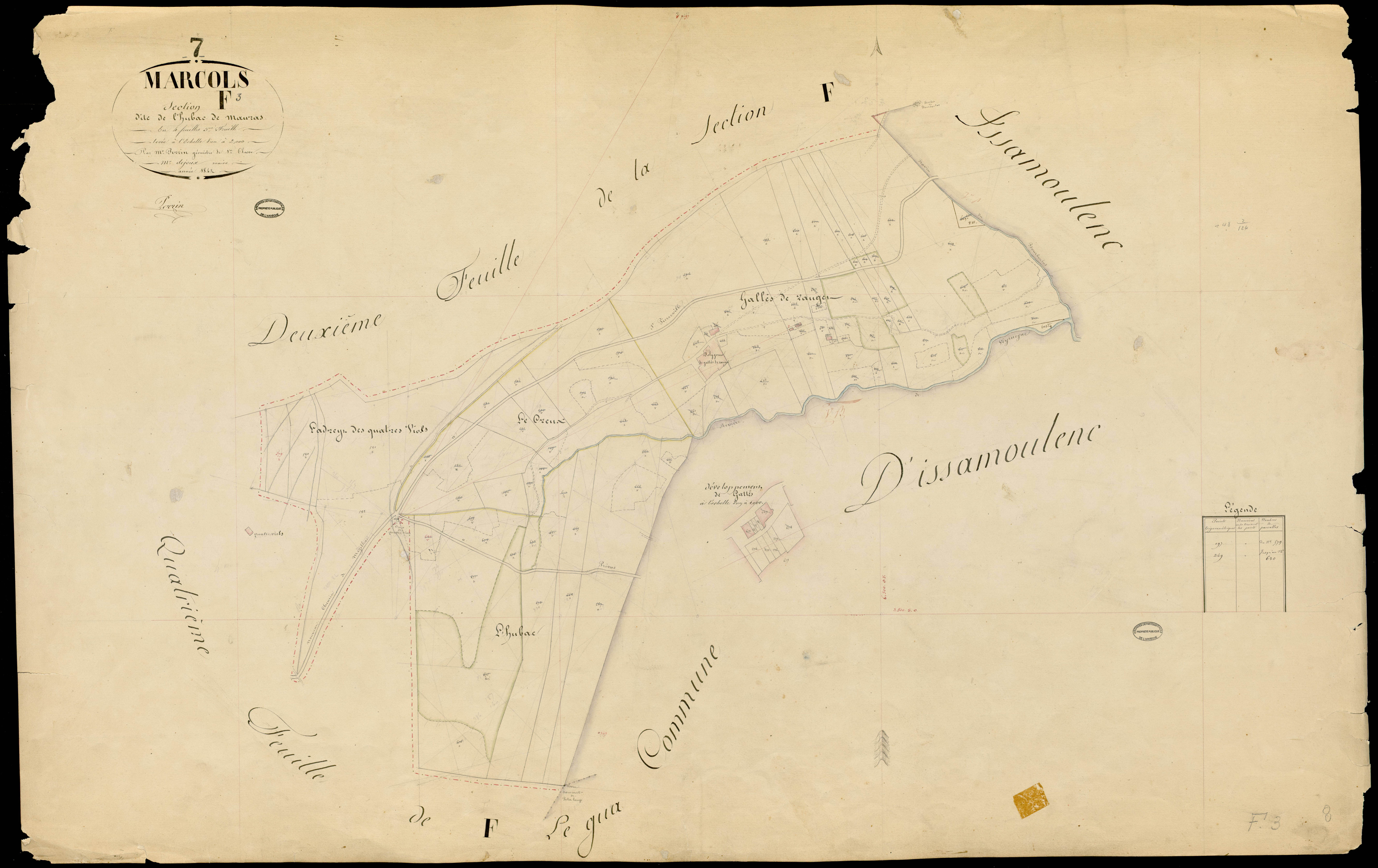 Marcols-les-Eaux - Section F - Feuillet 3