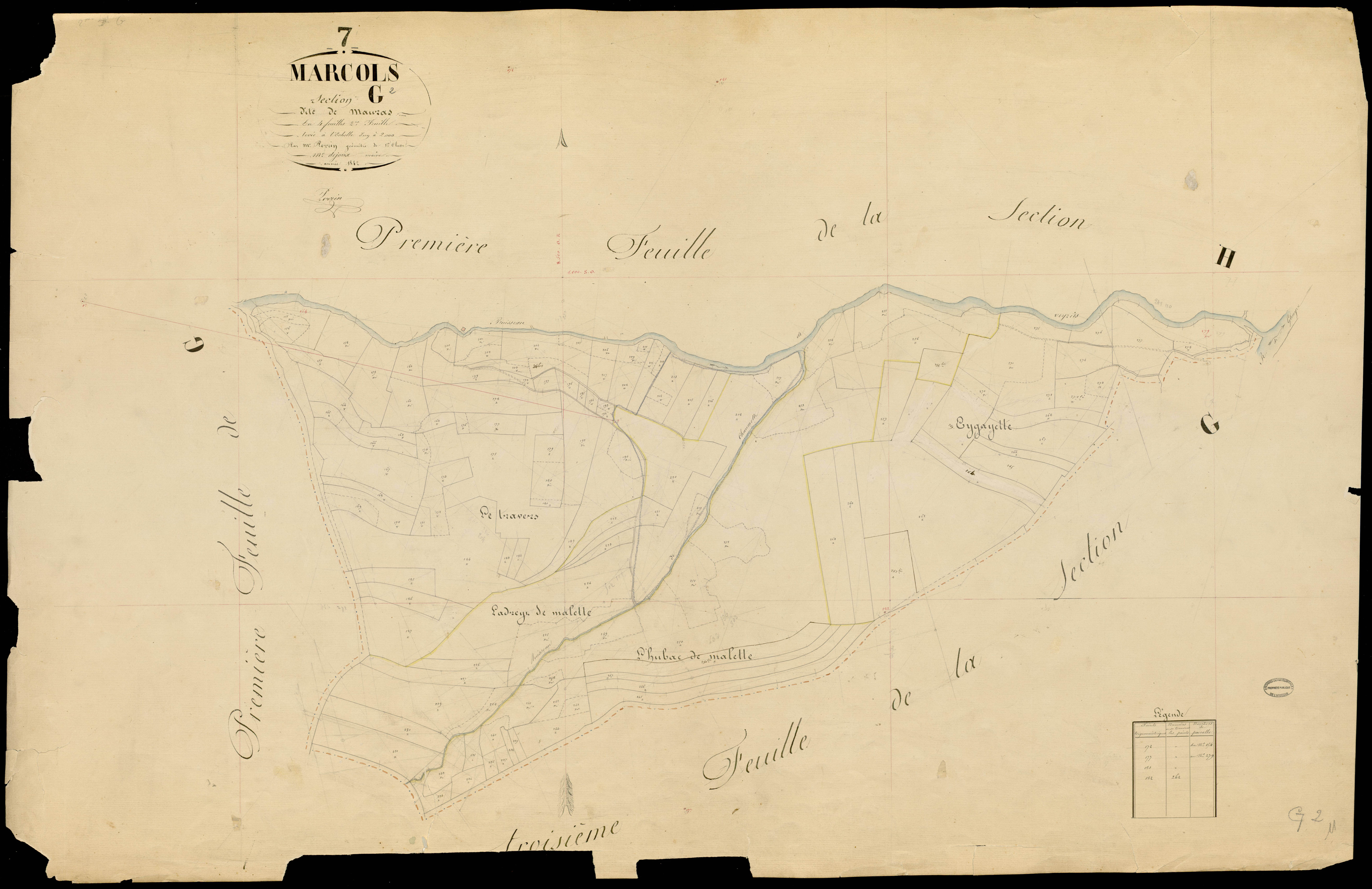 Marcols-les-Eaux - Section G - Feuillet 2
