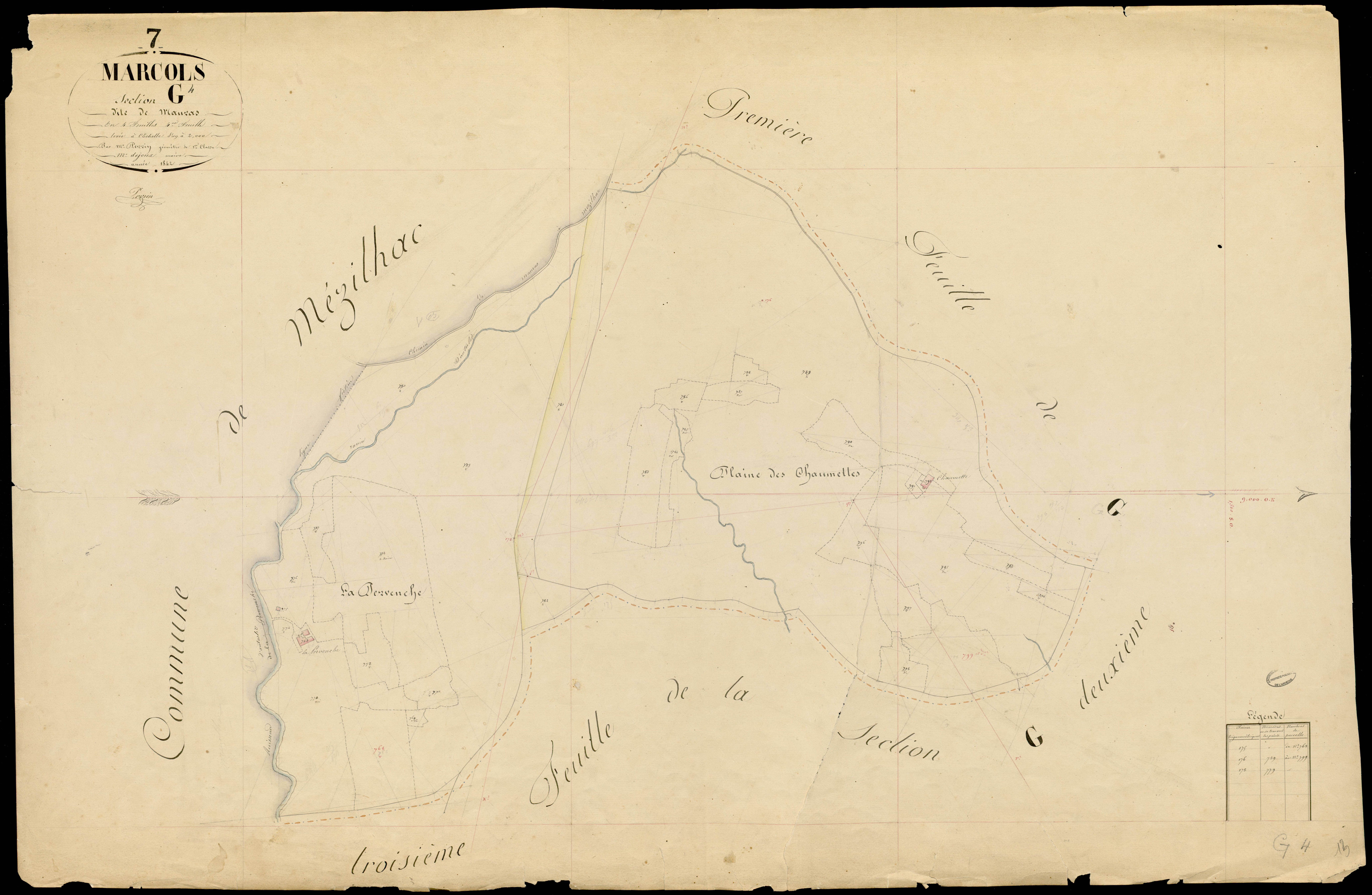 Marcols-les-Eaux - Section G - Feuillet 4