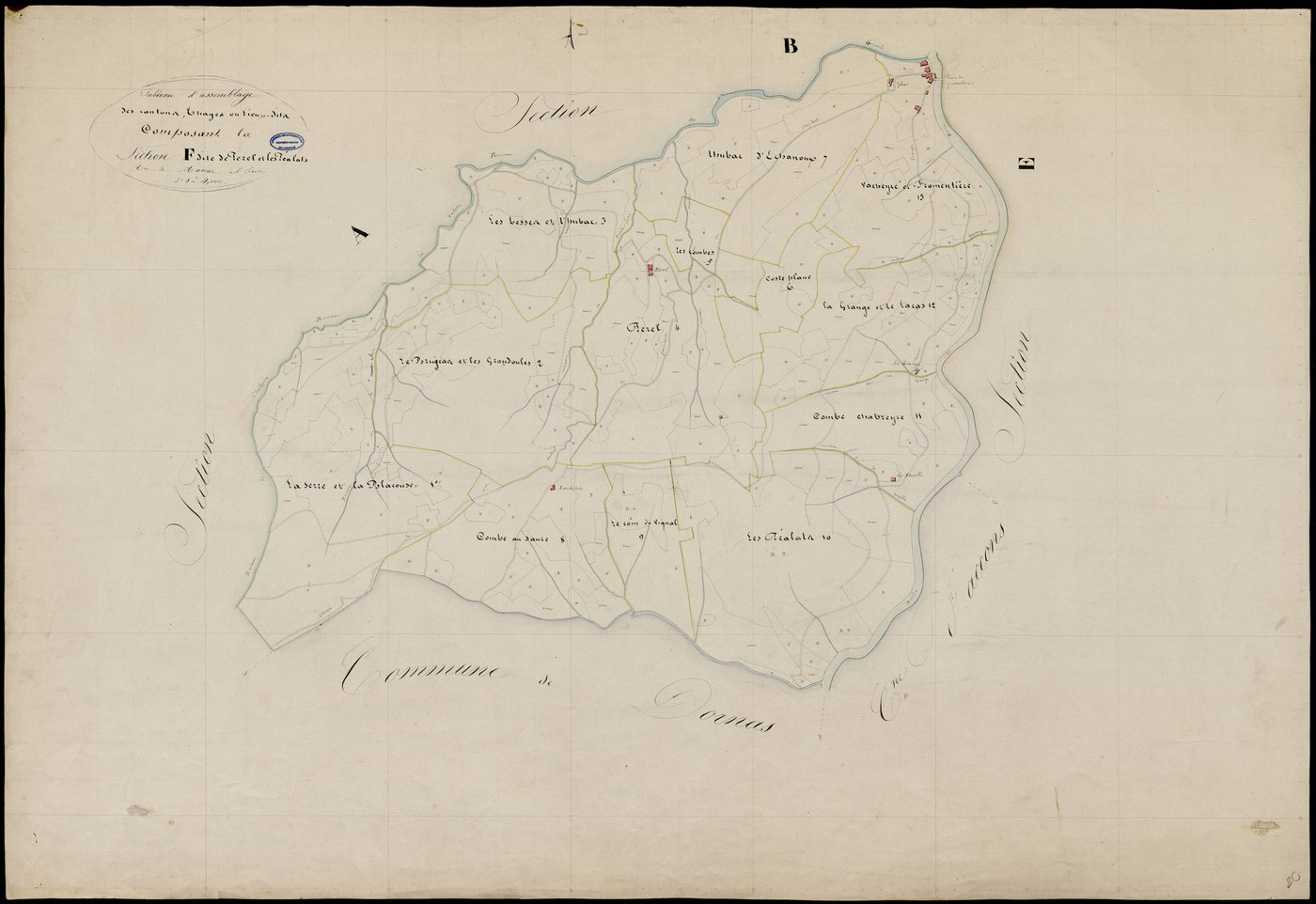 Mariac - Section Tableau d 'assemblage de la section F