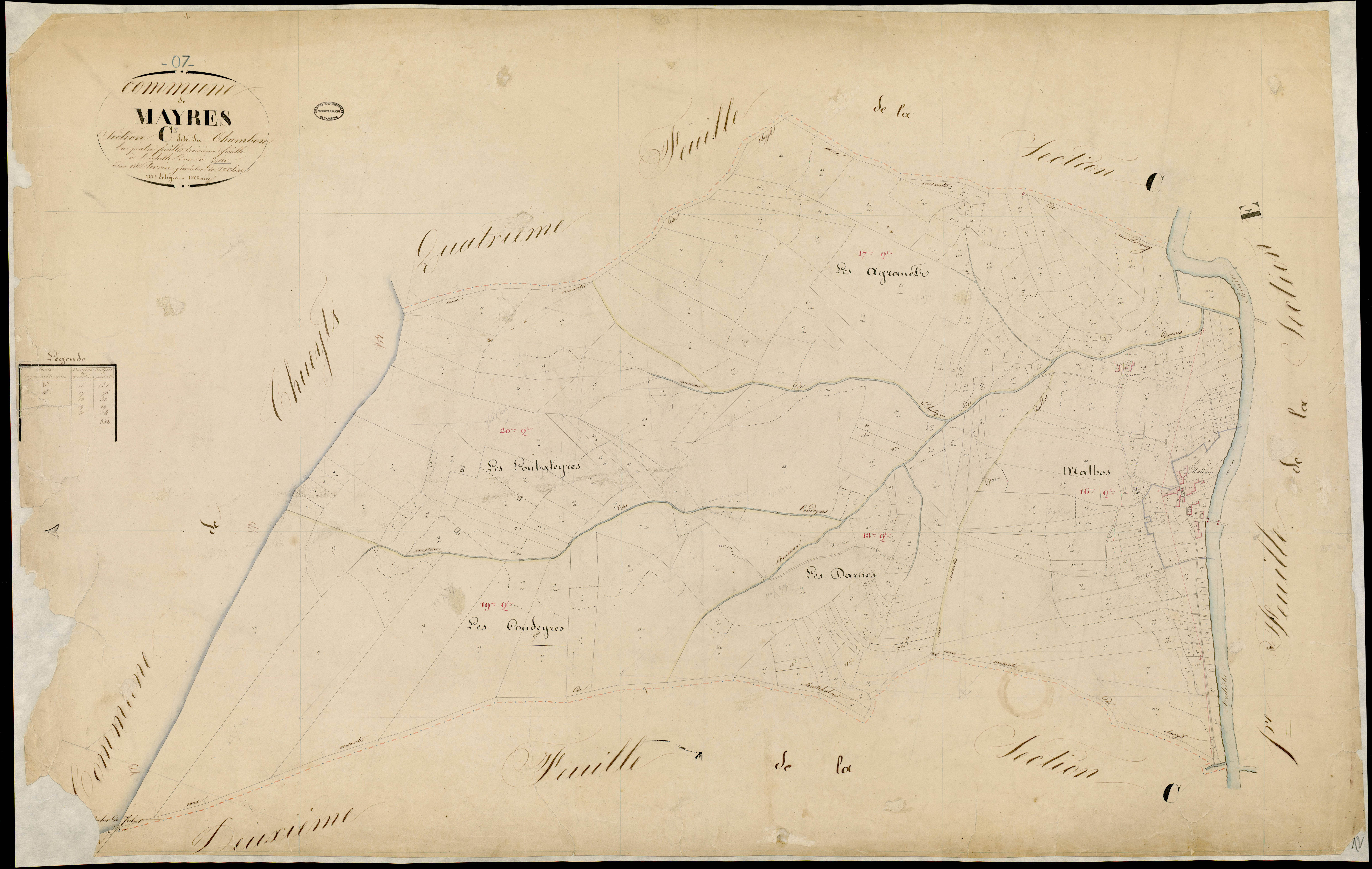 Mayres - Section C - Feuillet 3
