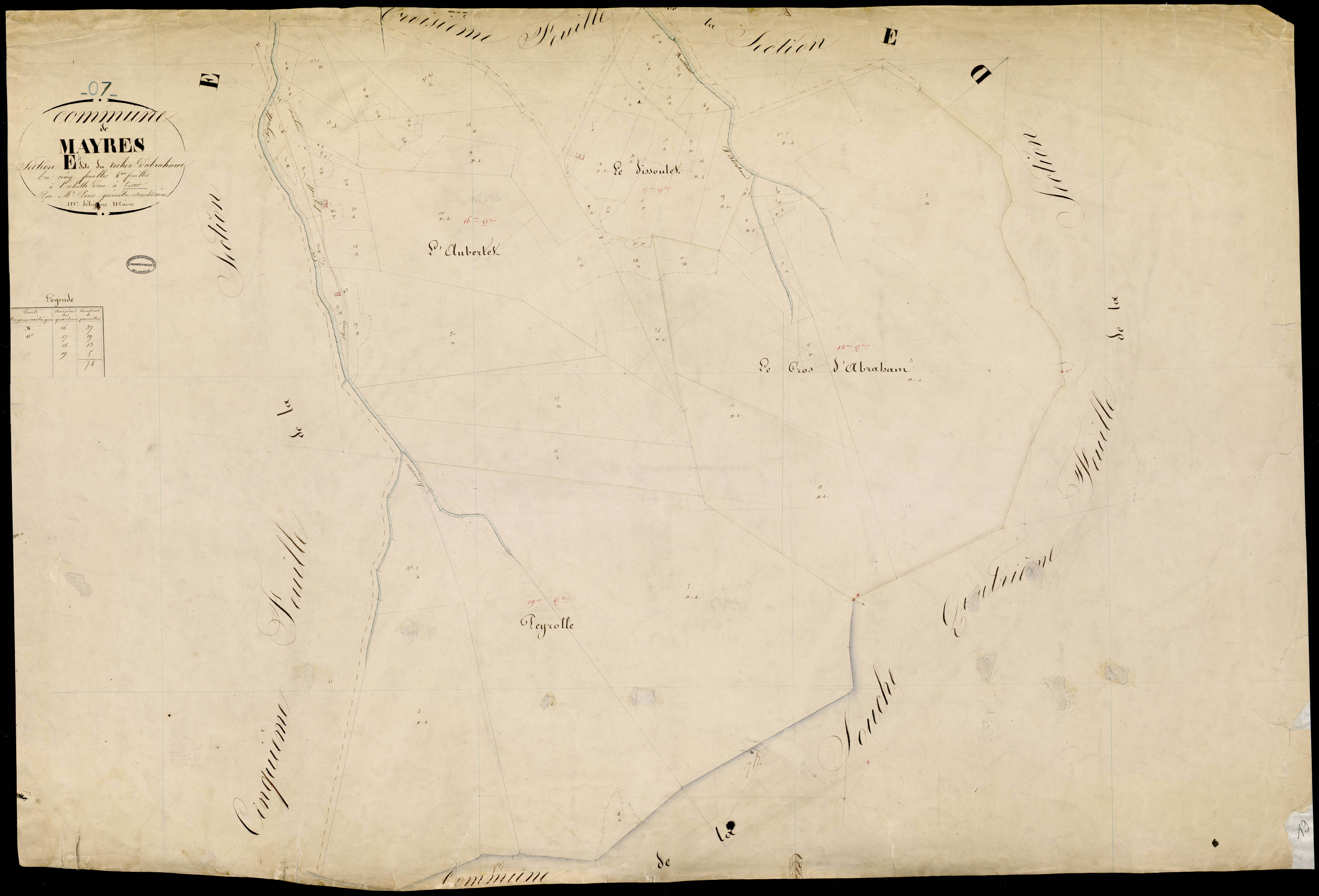 Mayres - Section E - Feuillet 4