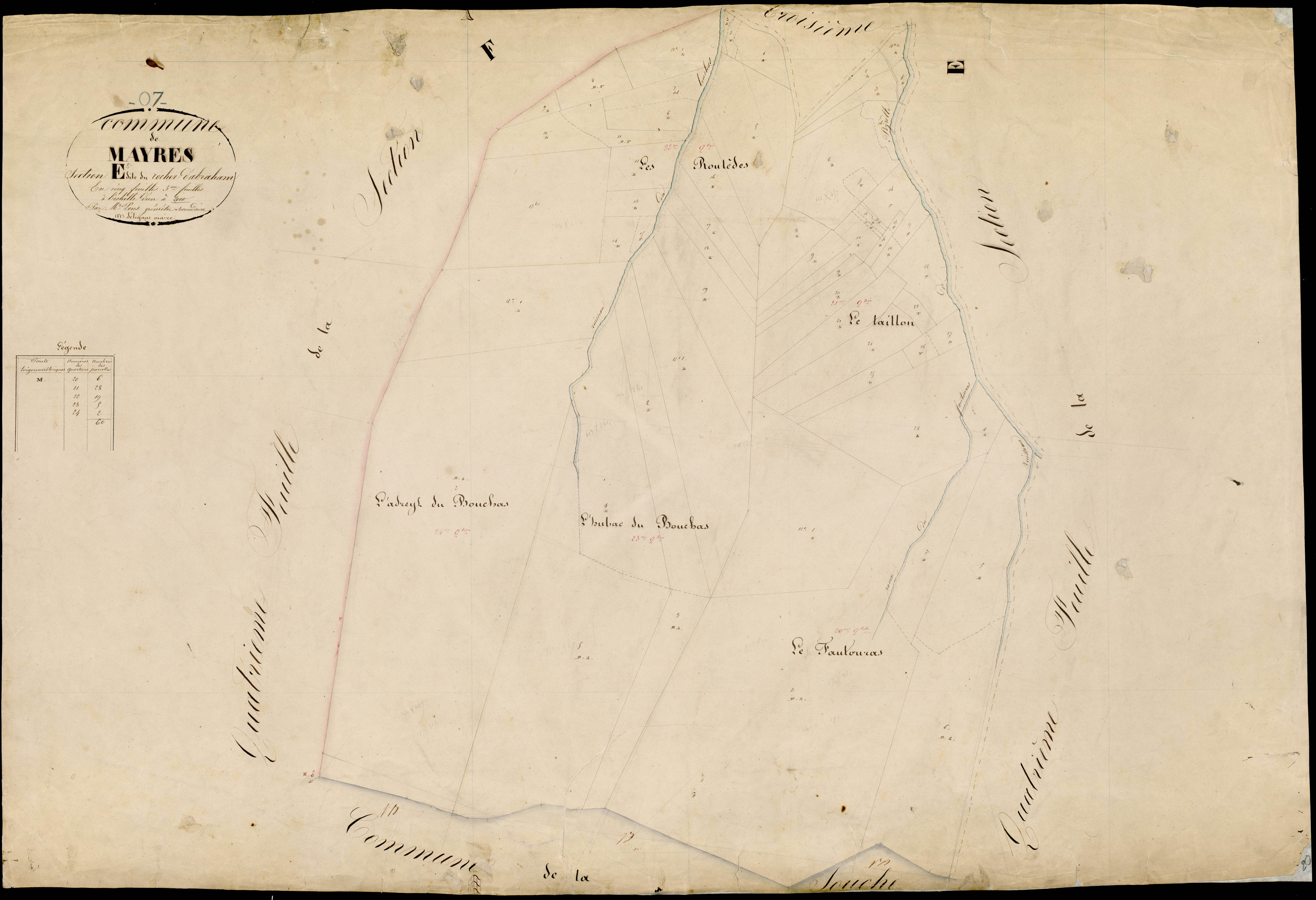 Mayres - Section E - Feuillet 5