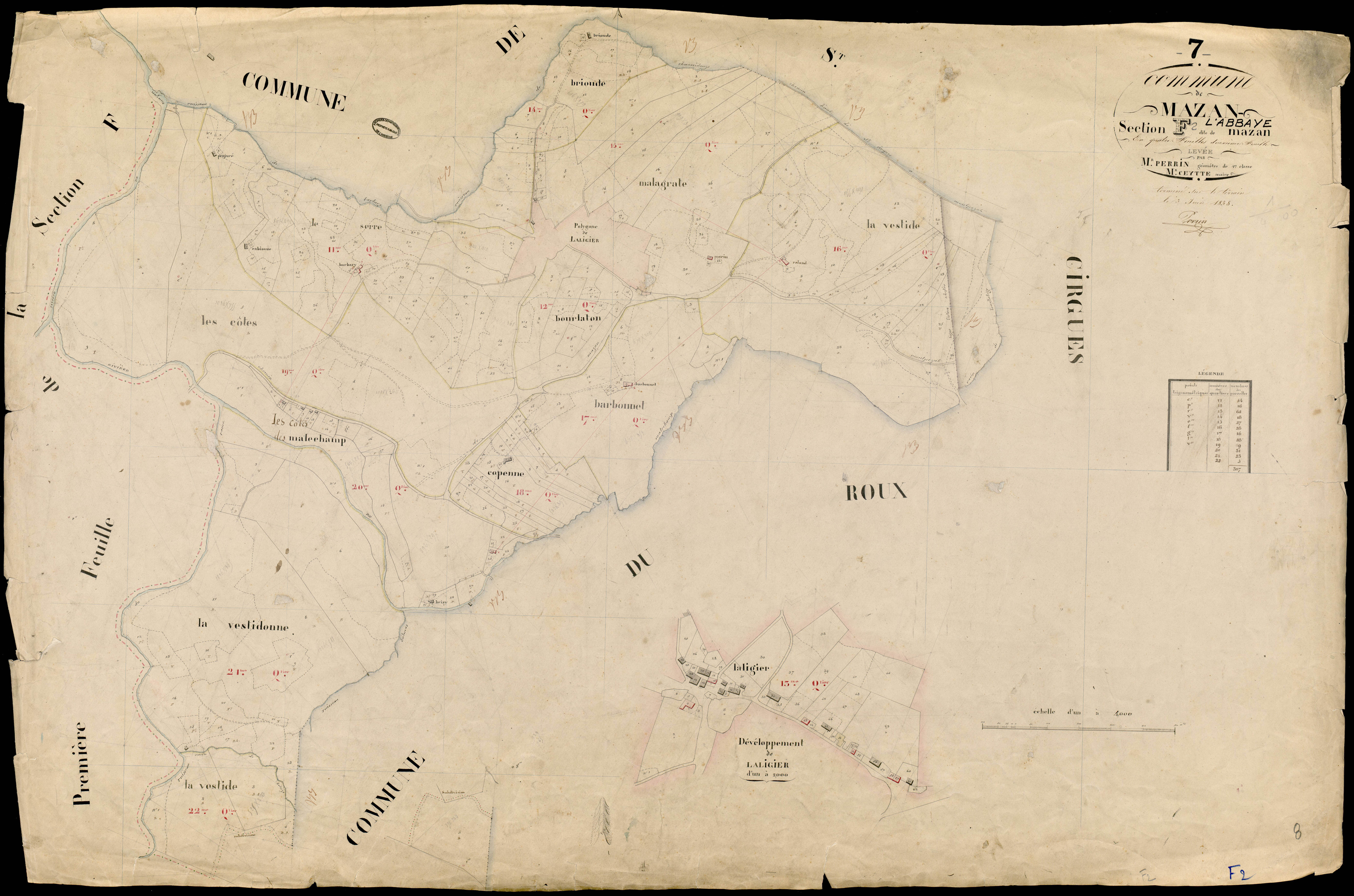 Mazan-l'Abbaye - Section F - Feuillet 2