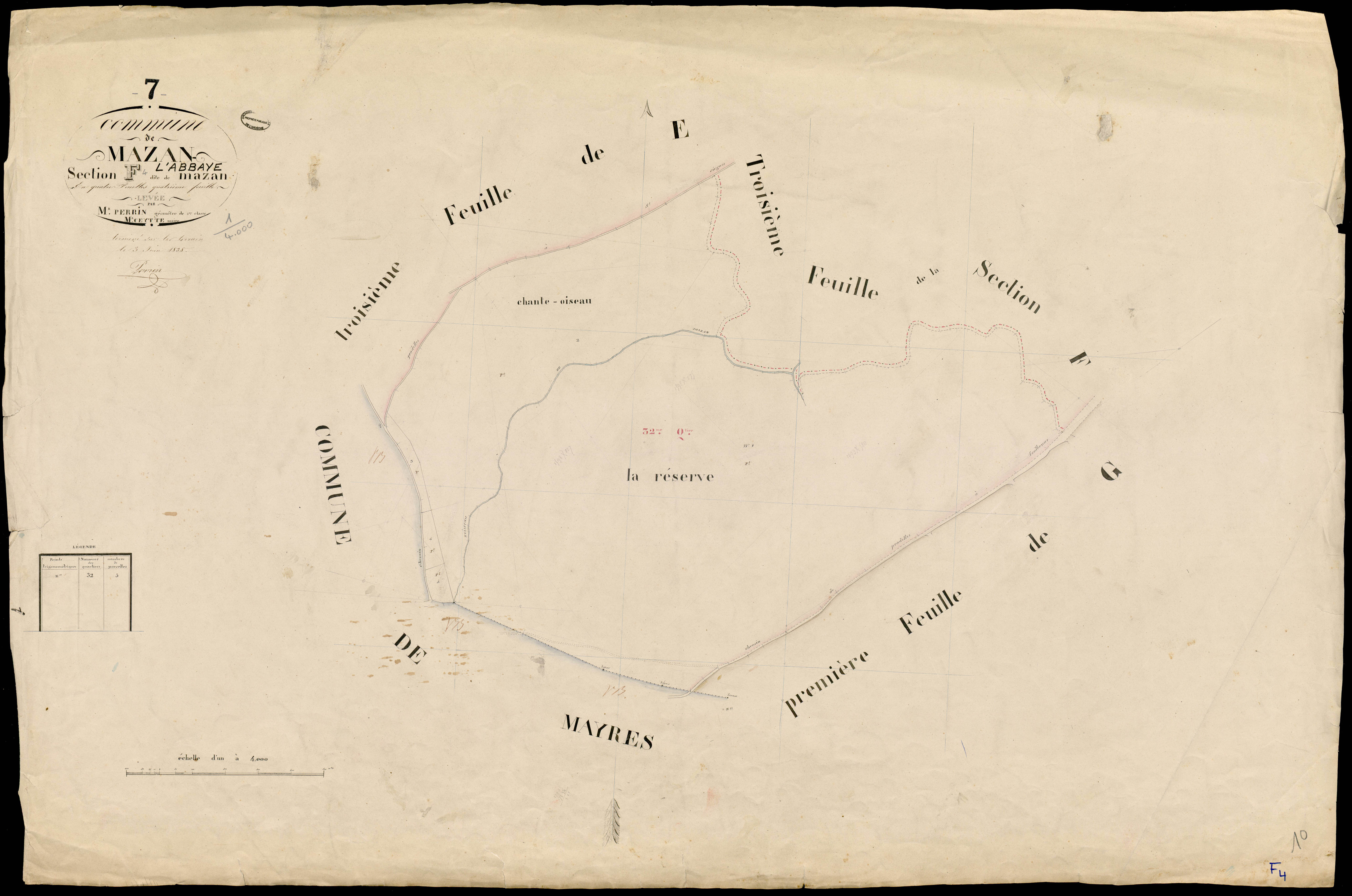 Mazan-l'Abbaye - Section F - Feuillet 4