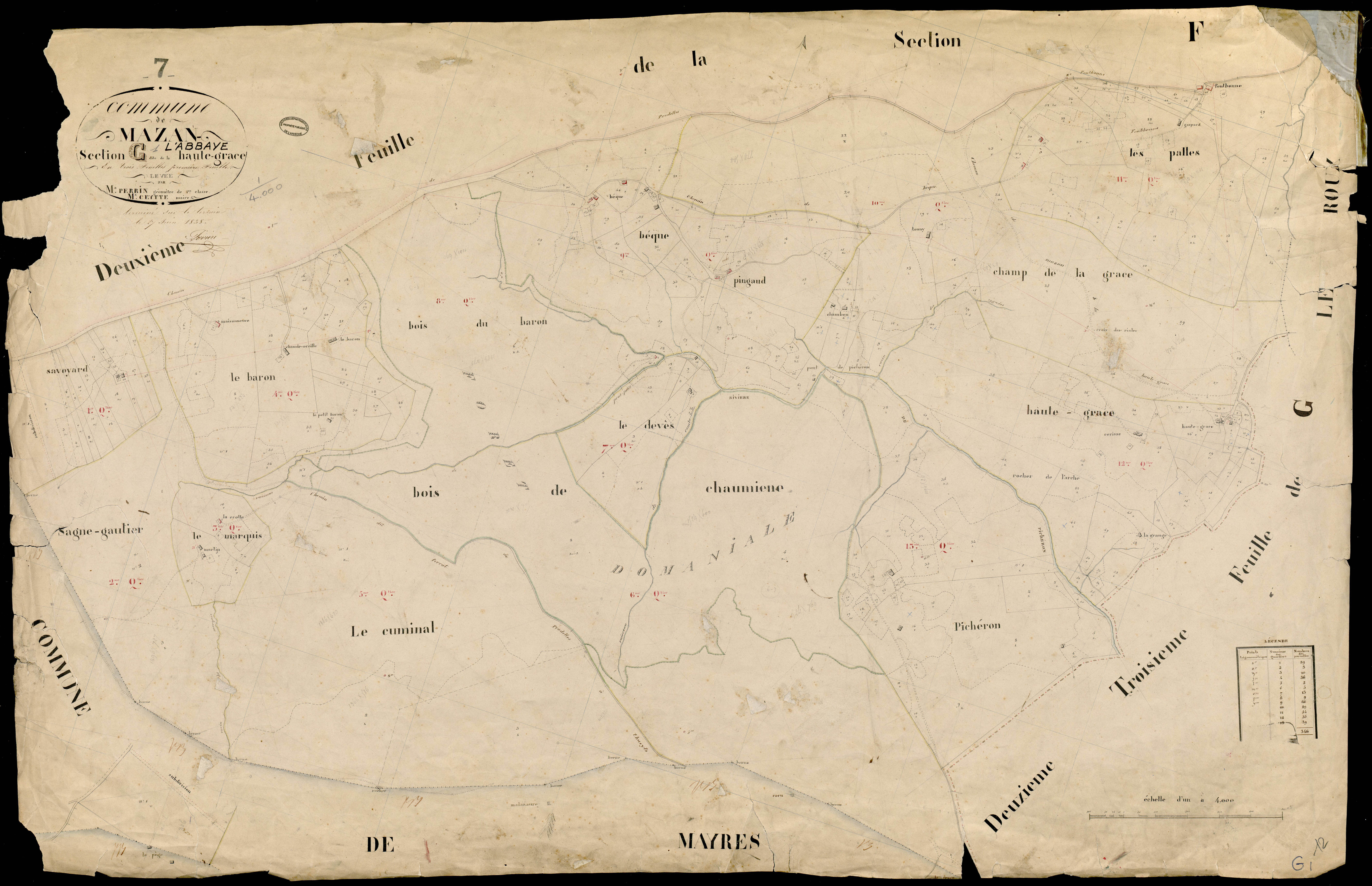 Mazan-l'Abbaye - Section G - Feuillet 1