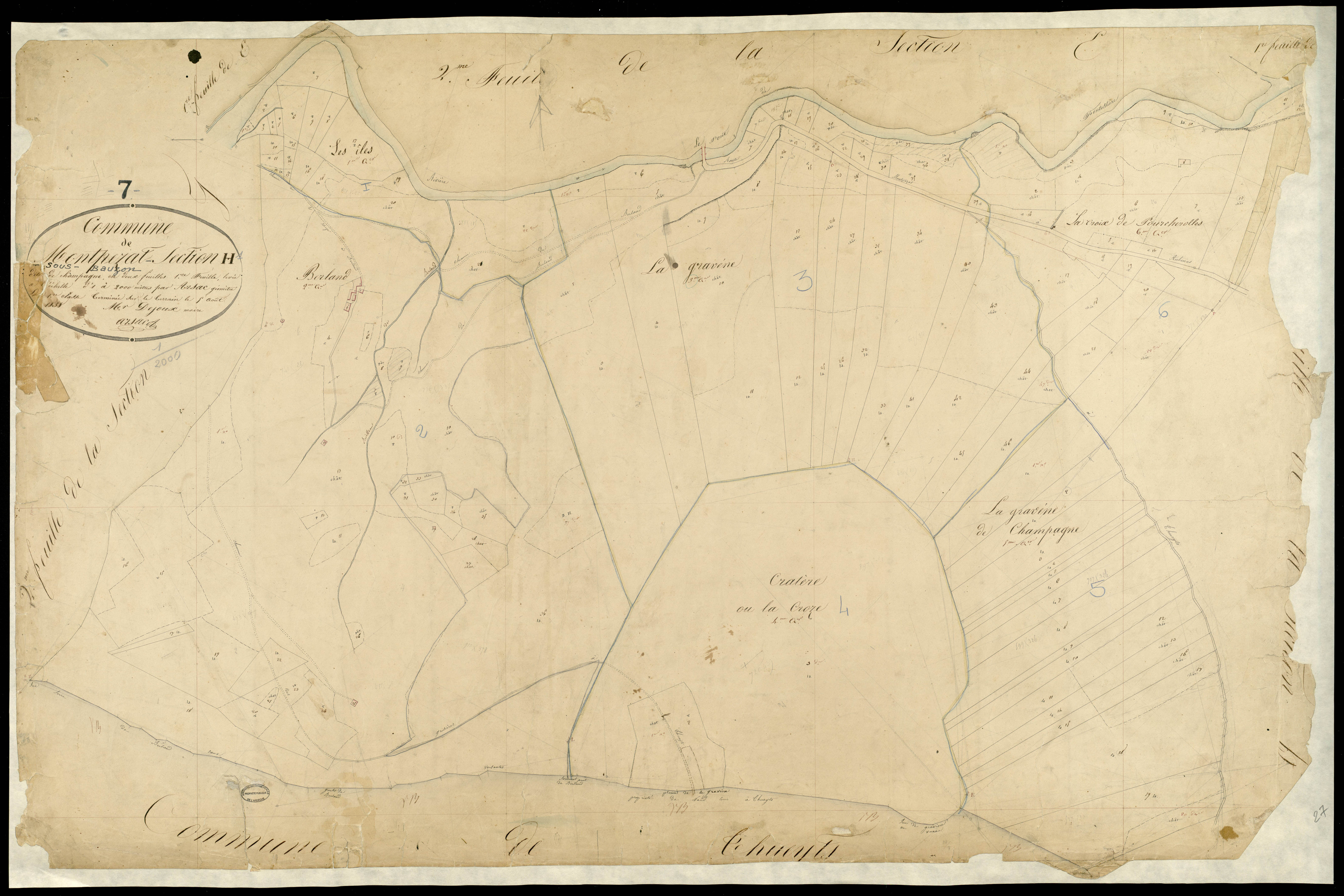 Montpezat-sous-Bauzon - Section H - Feuillet 1