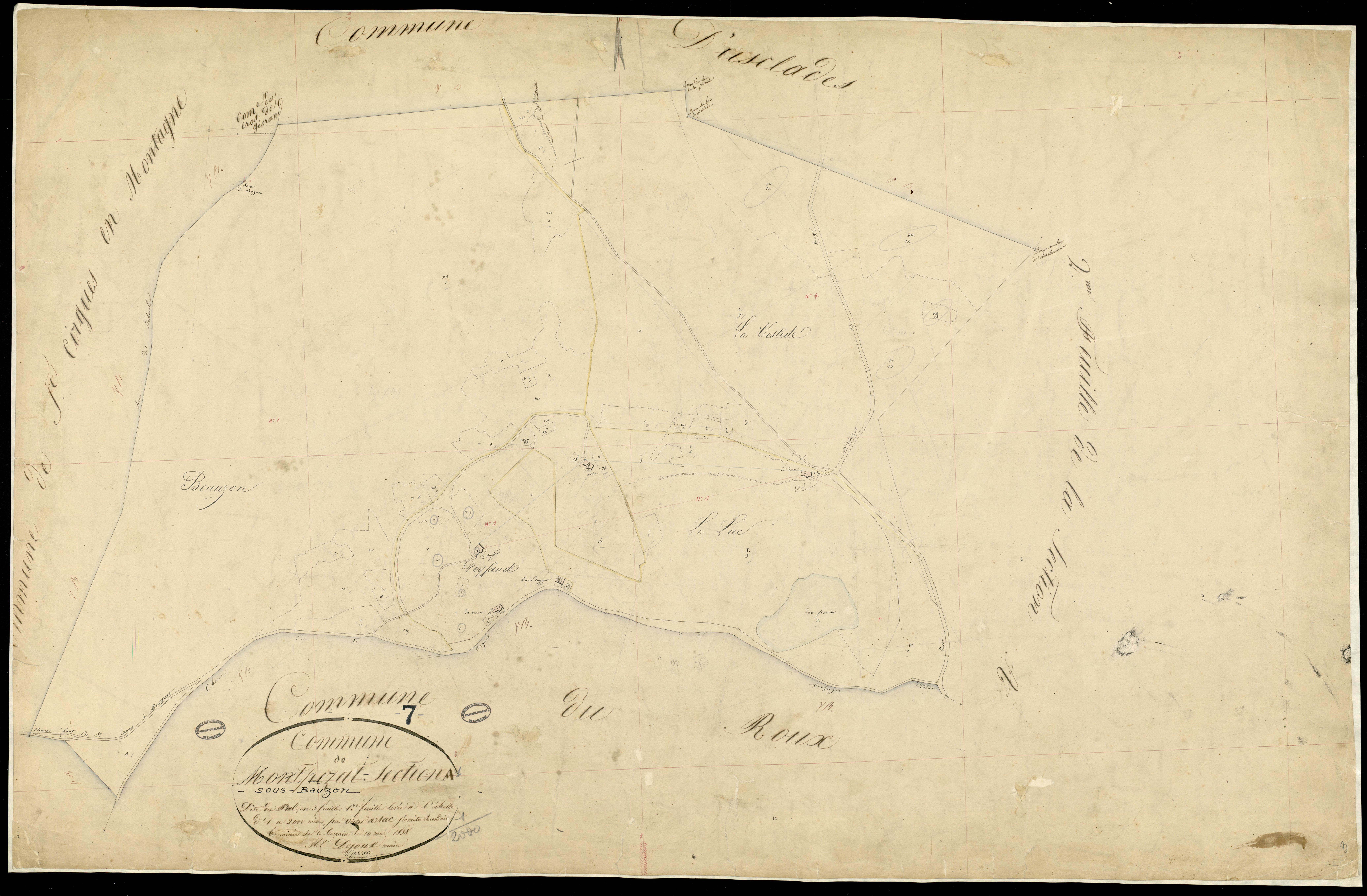 Montpezat-sous-Bauzon - Section A - Feuillet 1