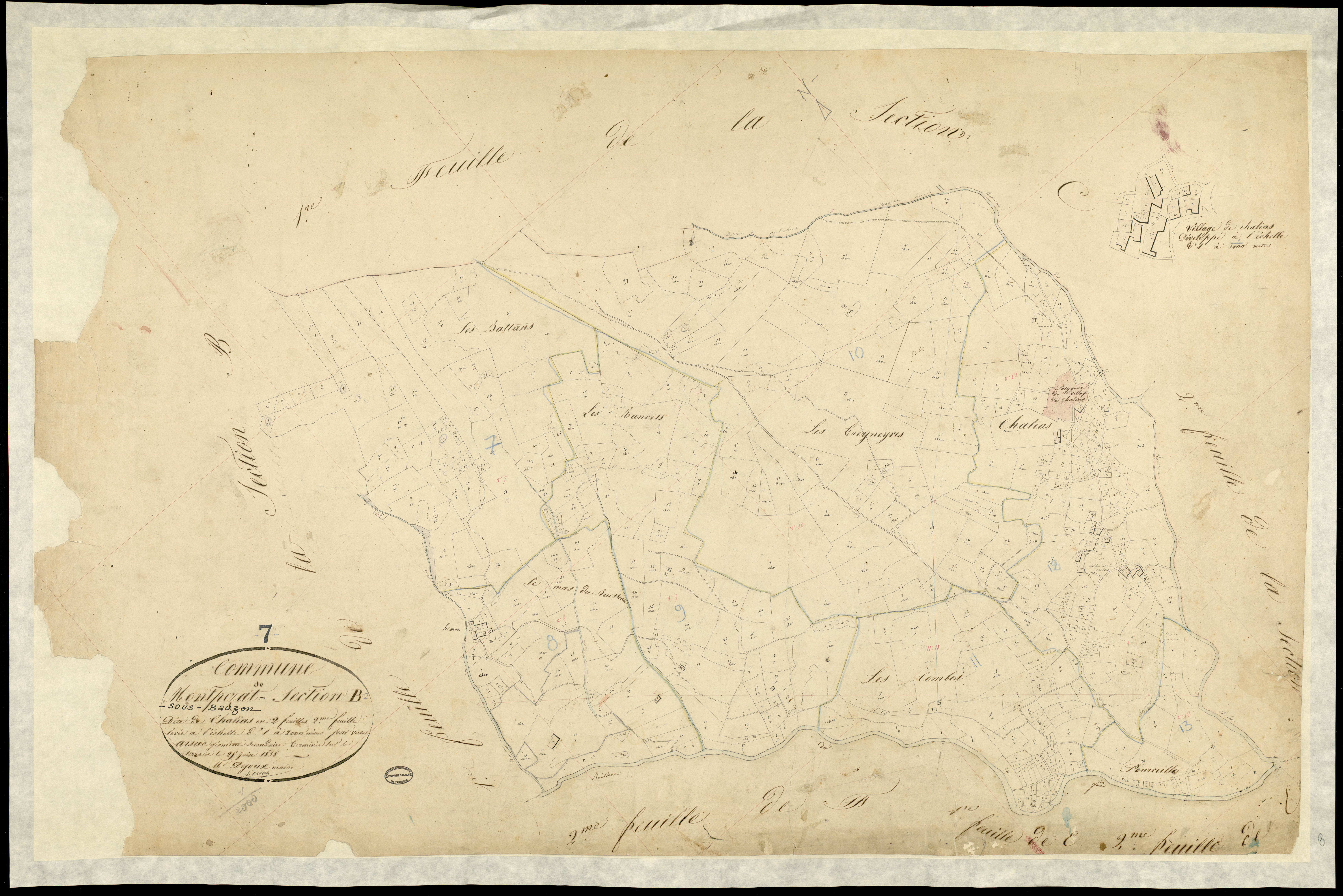 Montpezat-sous-Bauzon - Section B - Feuillet 2