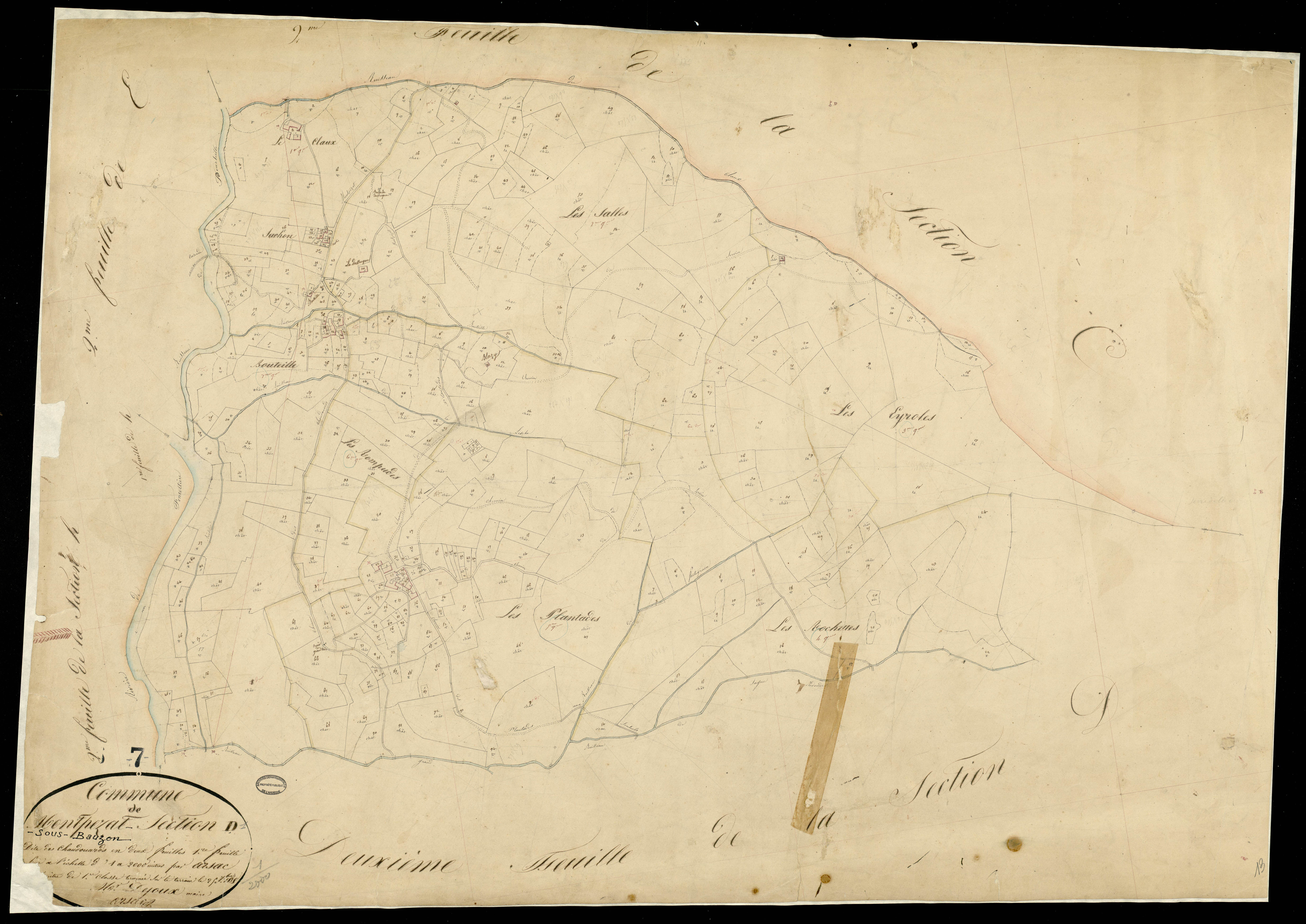 Montpezat-sous-Bauzon - Section D - Feuillet 1