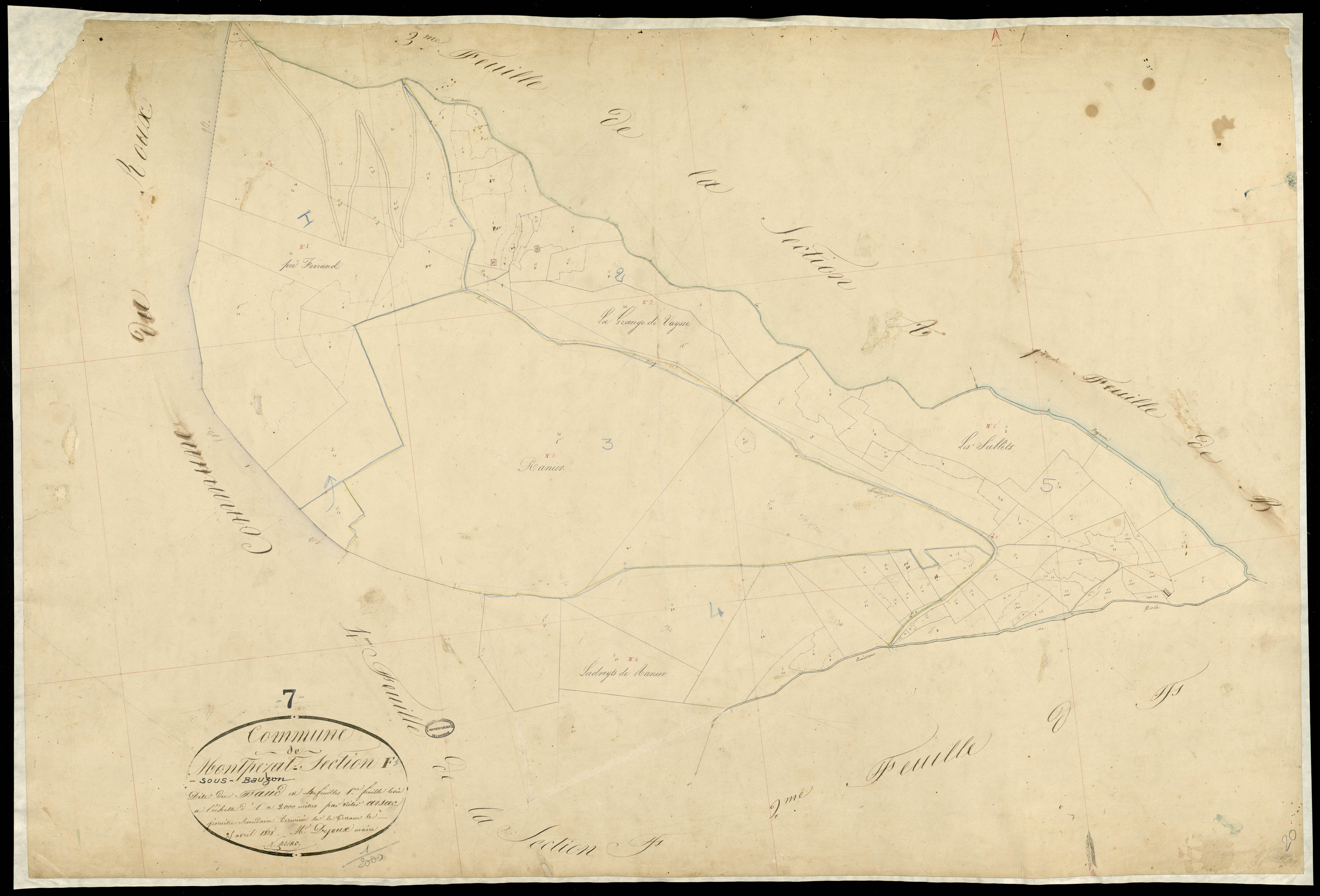 Montpezat-sous-Bauzon - Section F - Feuillet 1