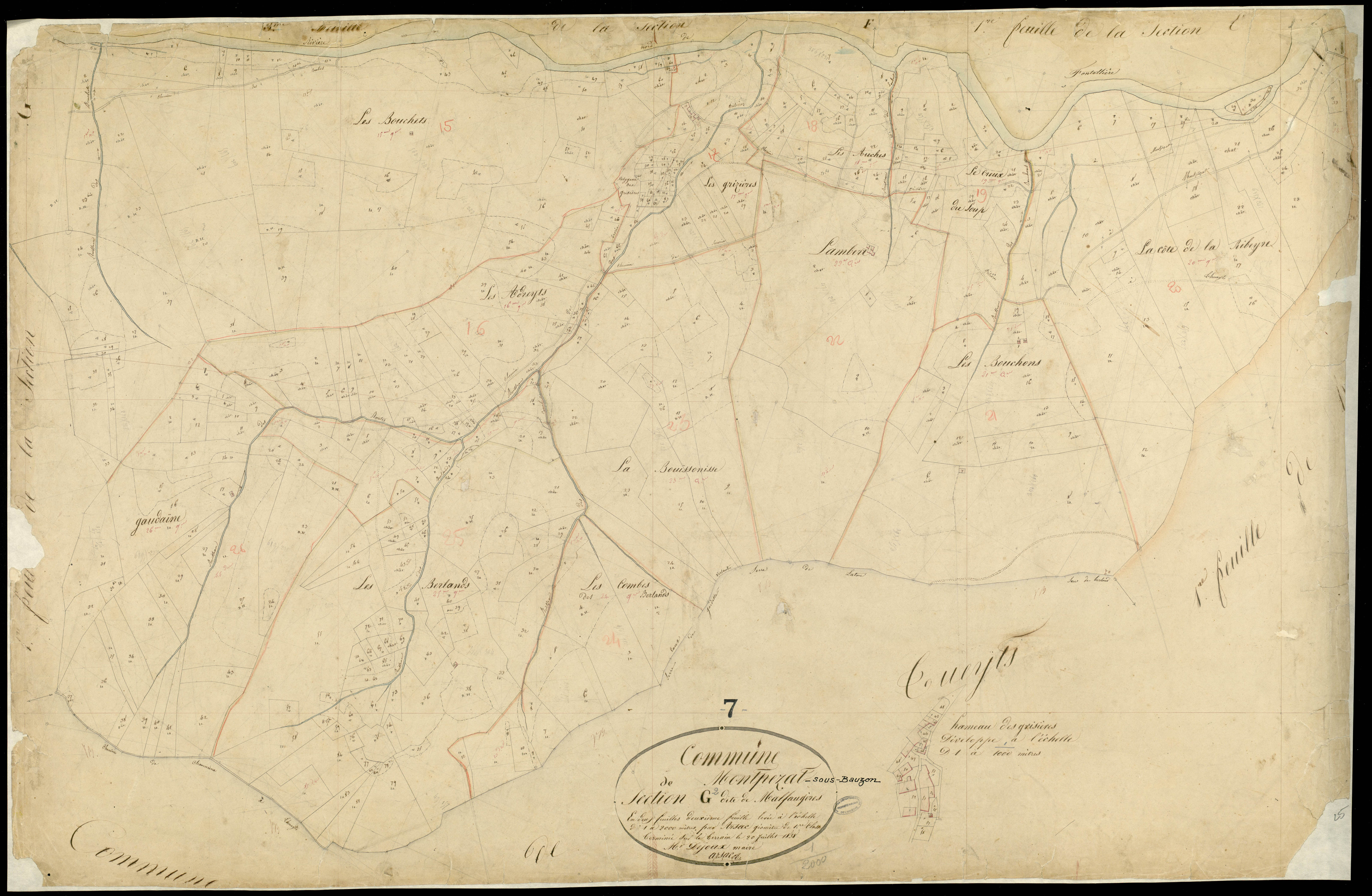 Montpezat-sous-Bauzon - Section G - Feuillet 2