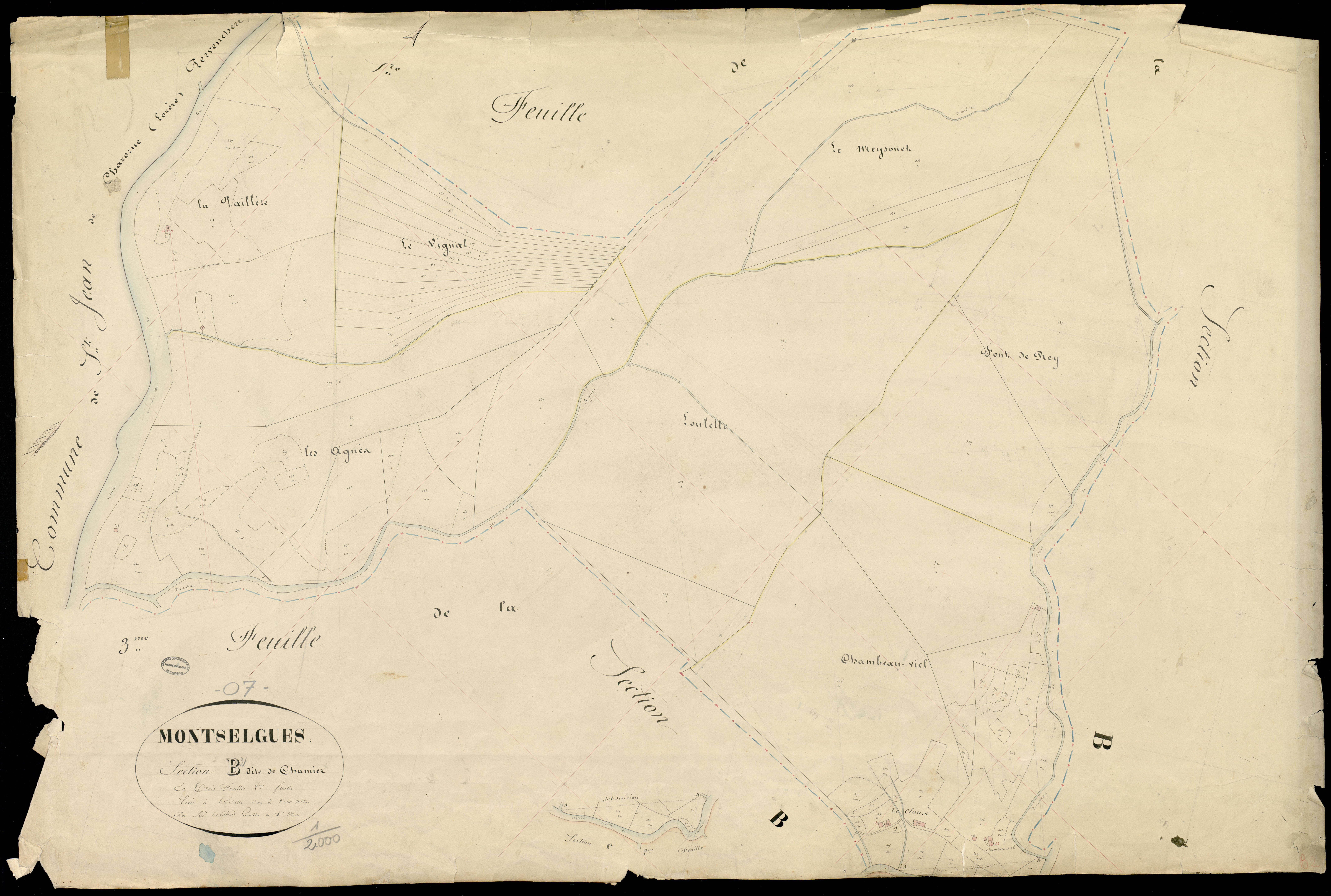 Montselgues - Section B - Feuillet 2