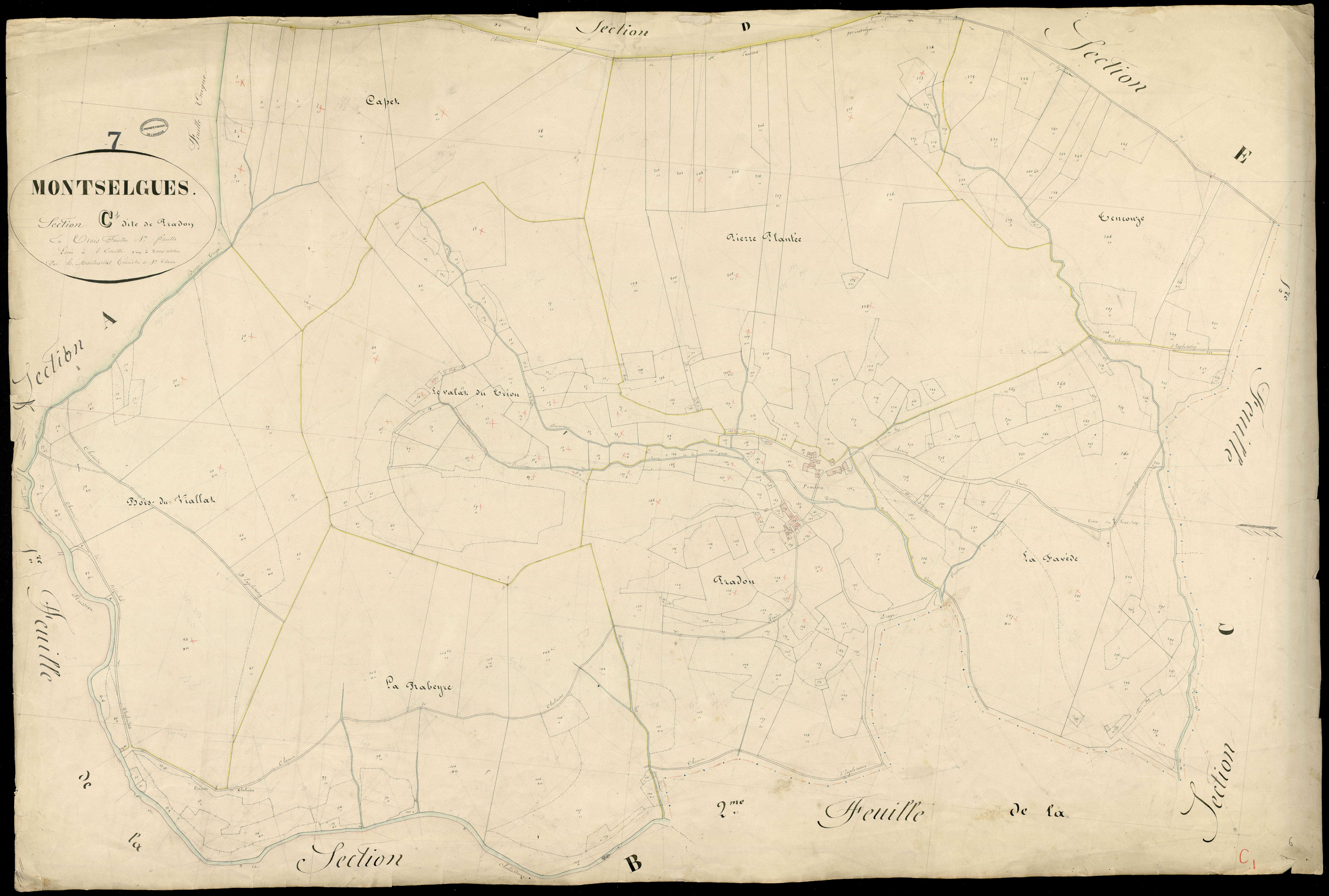 Montselgues - Section C - Feuillet 1