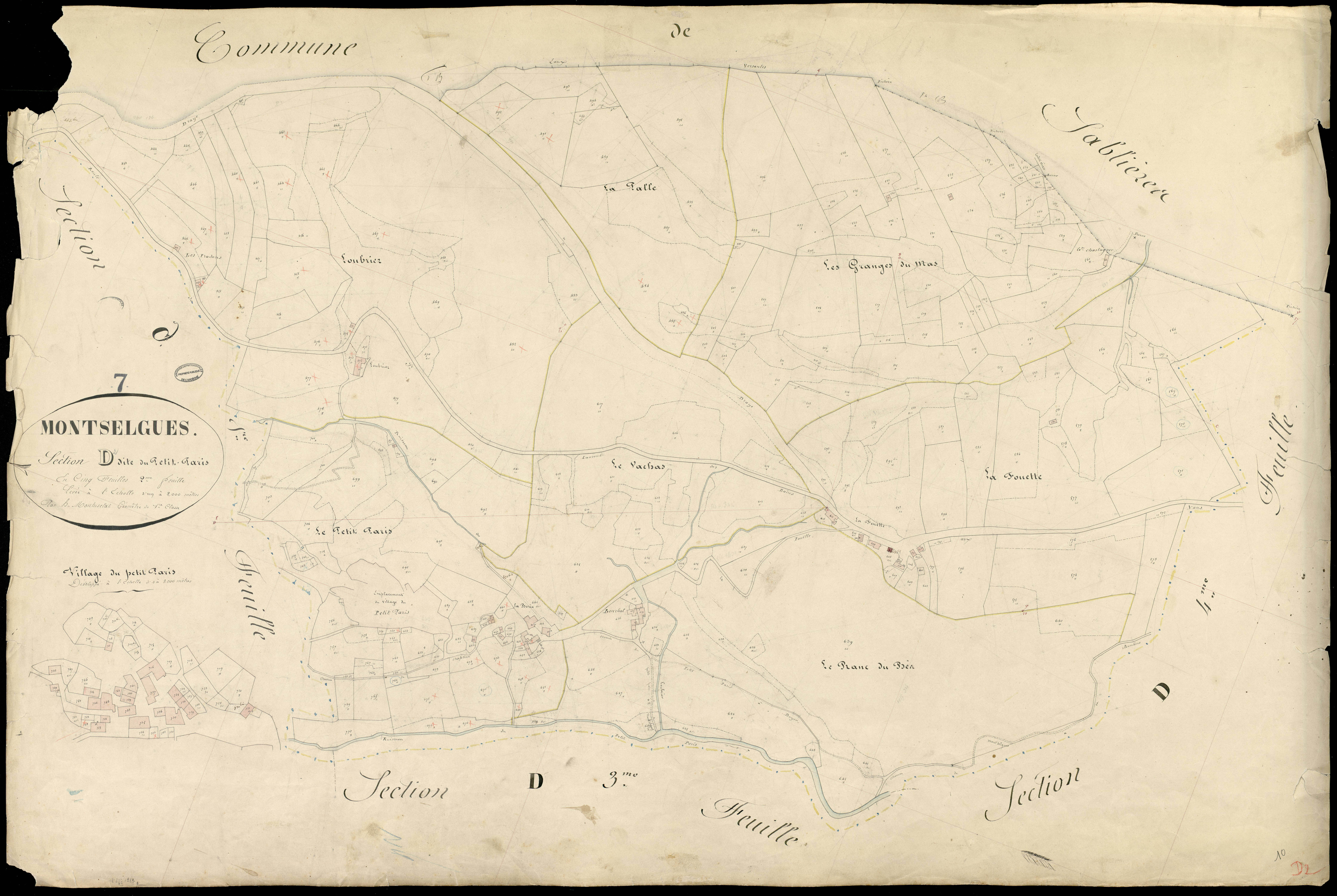 Montselgues - Section D - Feuillet 2