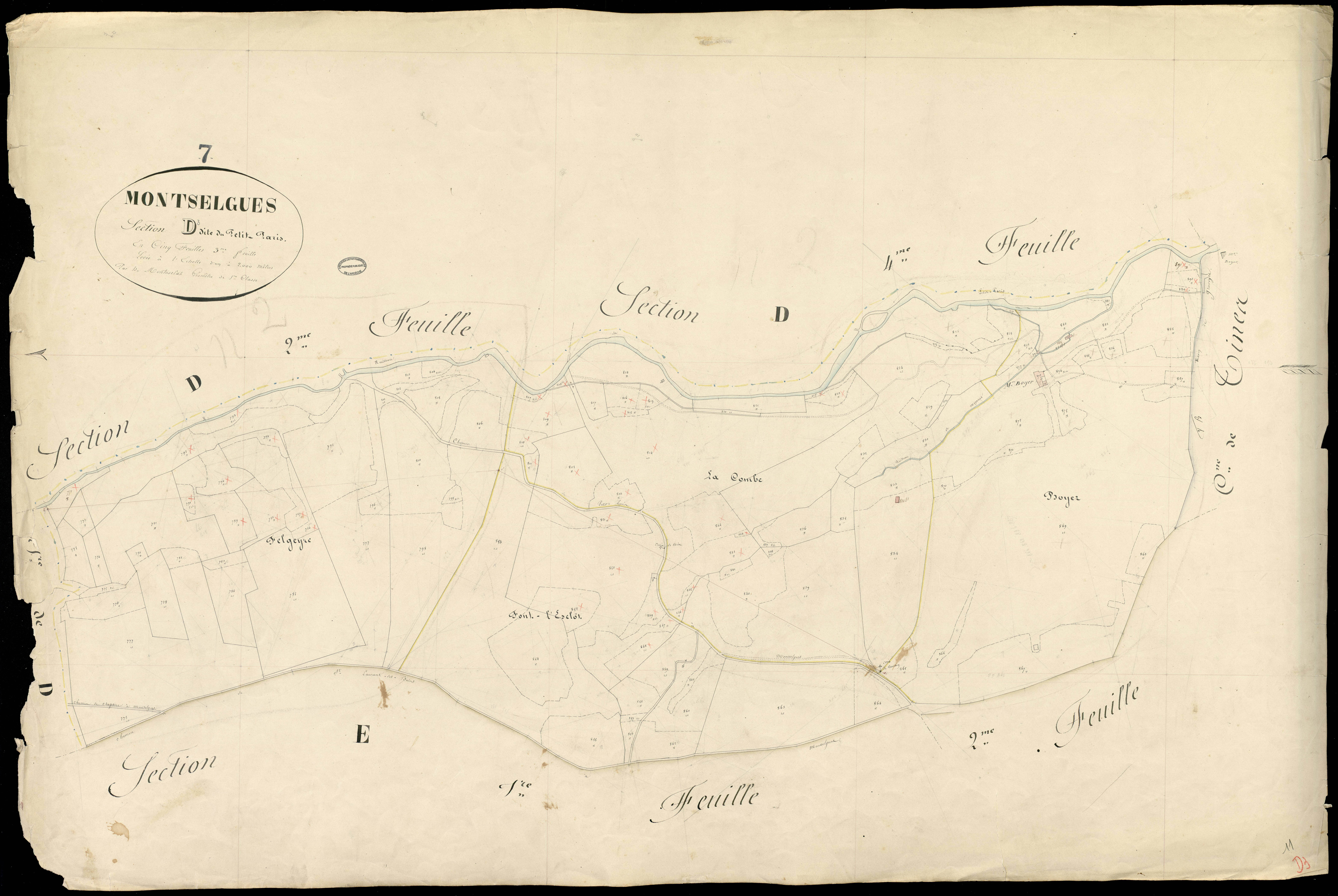 Montselgues - Section D - Feuillet 3