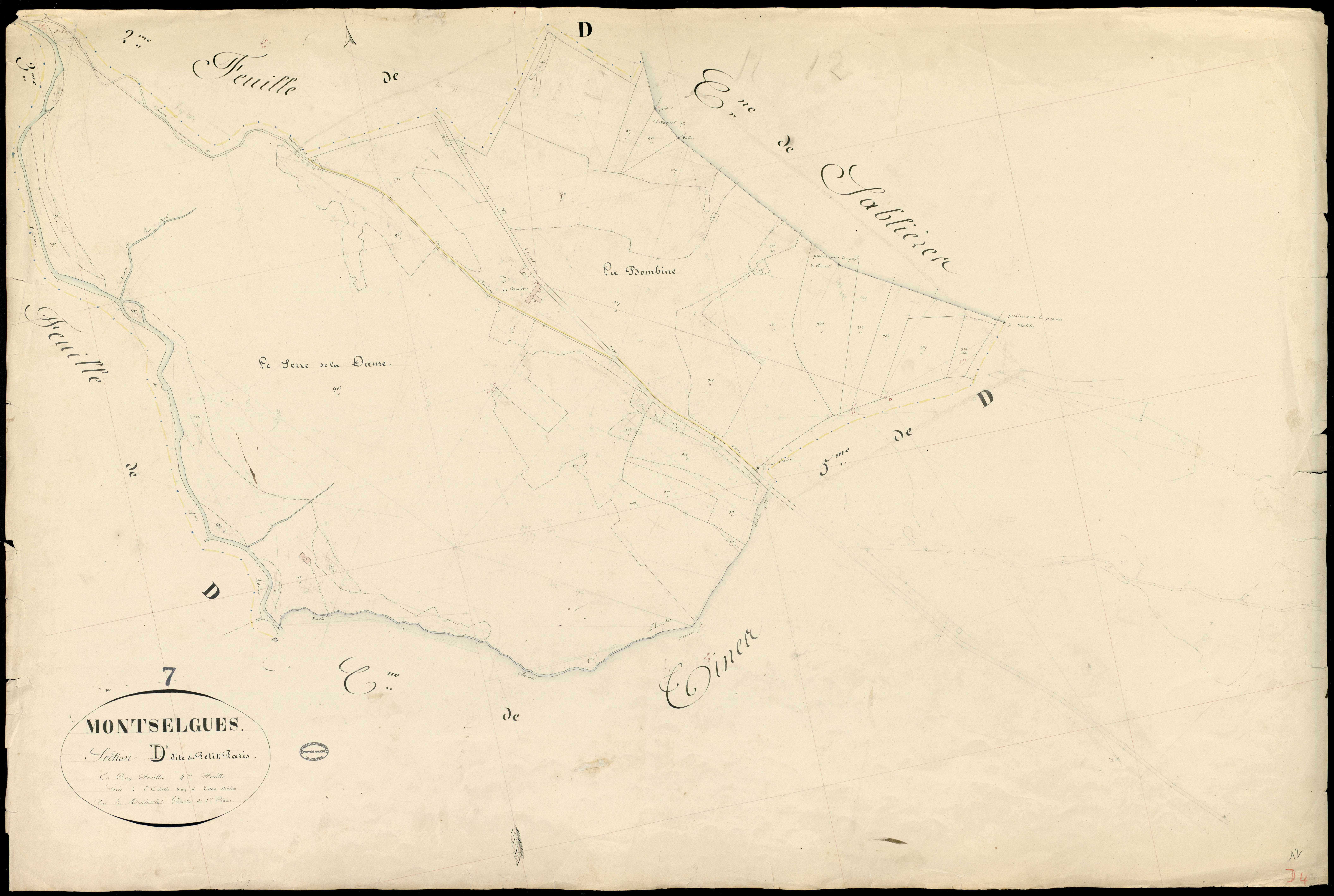 Montselgues - Section D - Feuillet 4