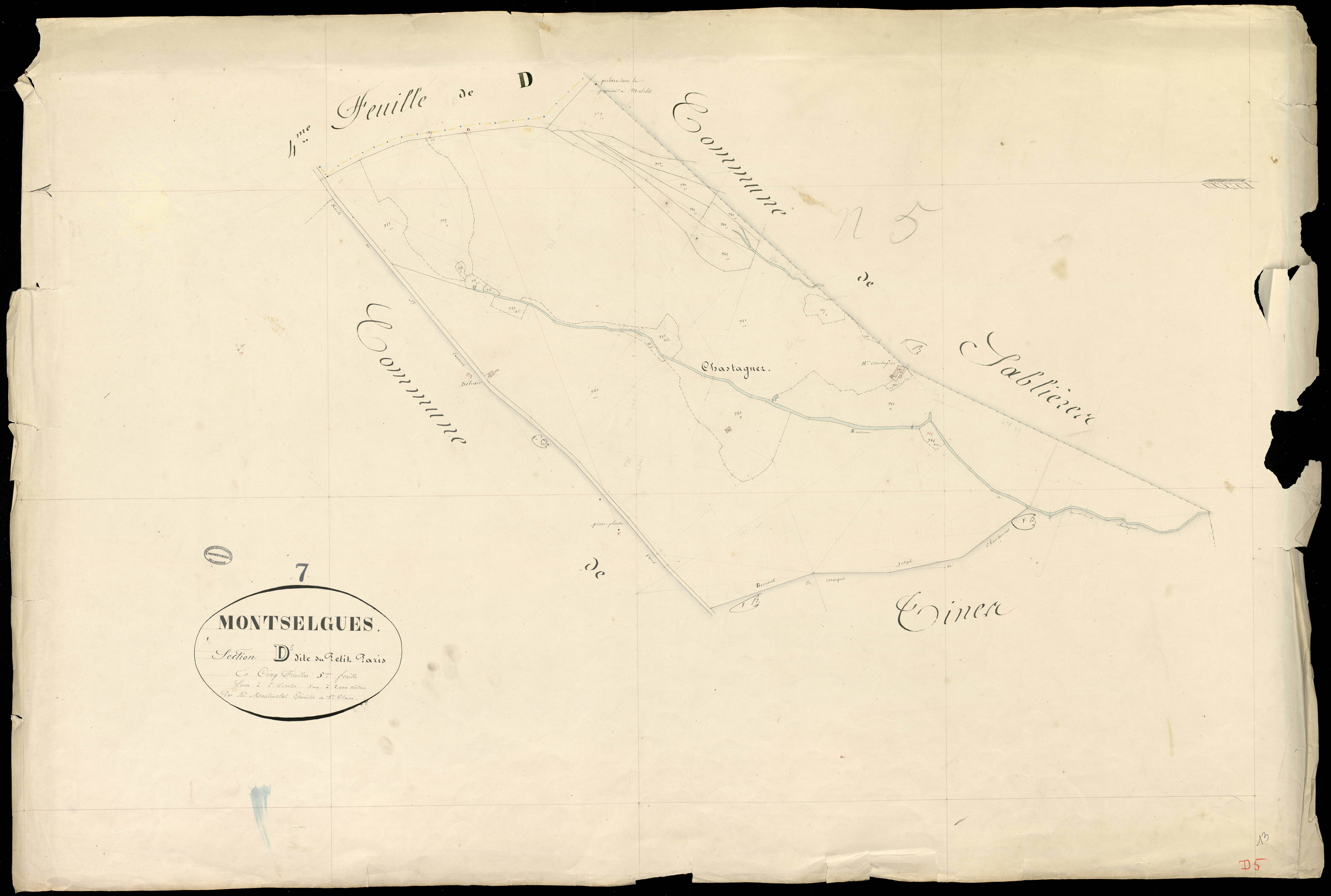 Montselgues - Section D - Feuillet 5
