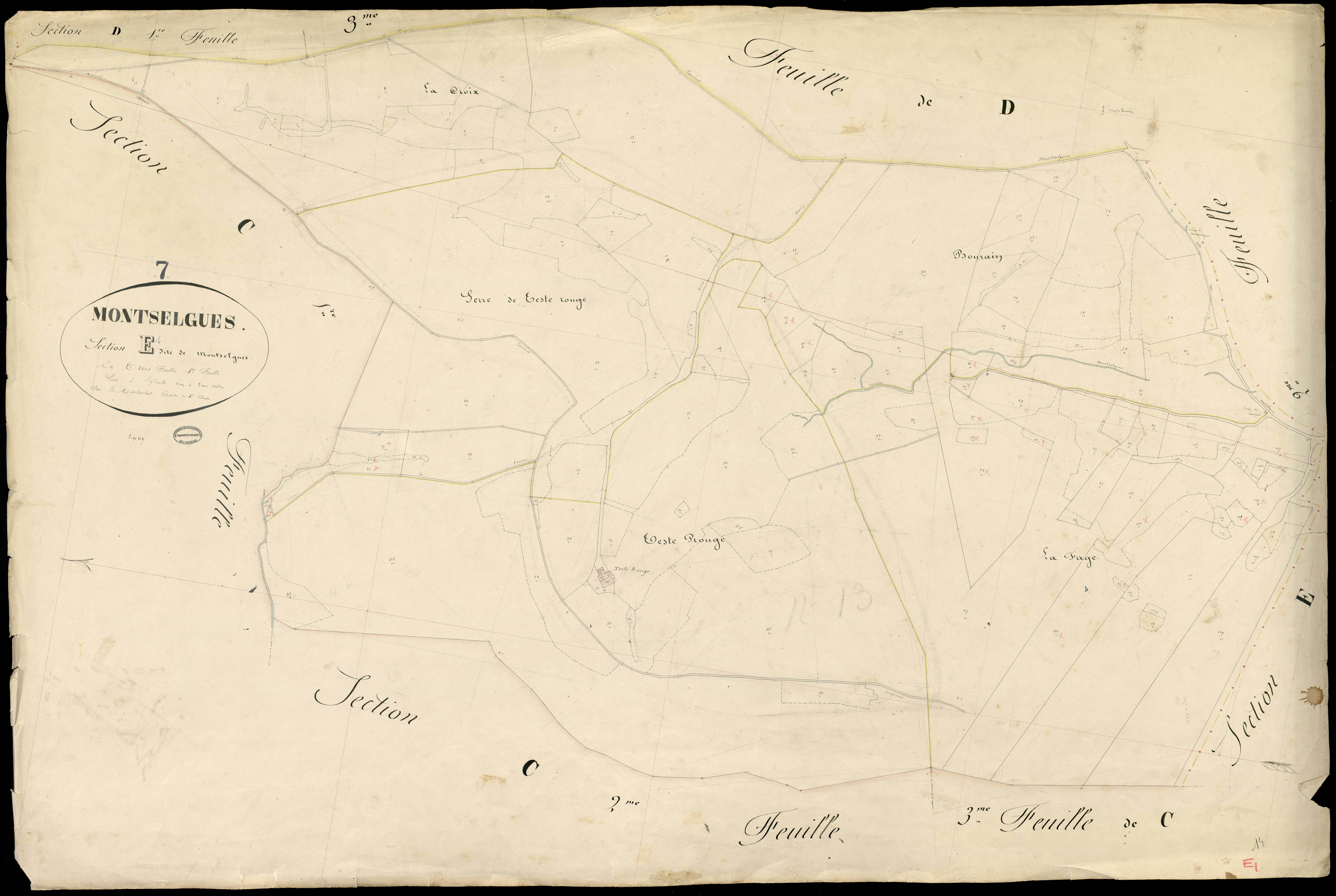 Montselgues - Section E - Feuillet 1