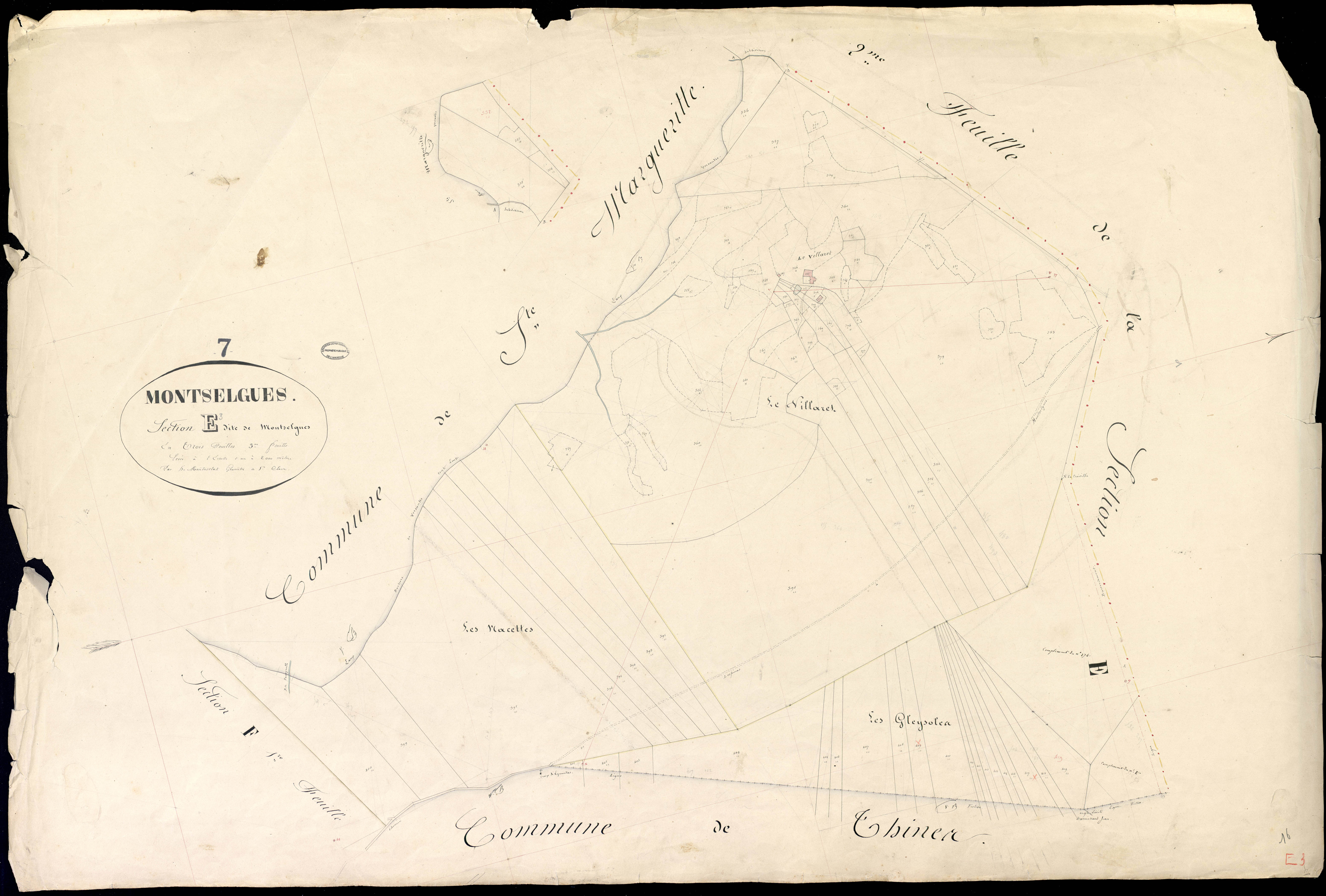 Montselgues - Section E - Feuillet 3