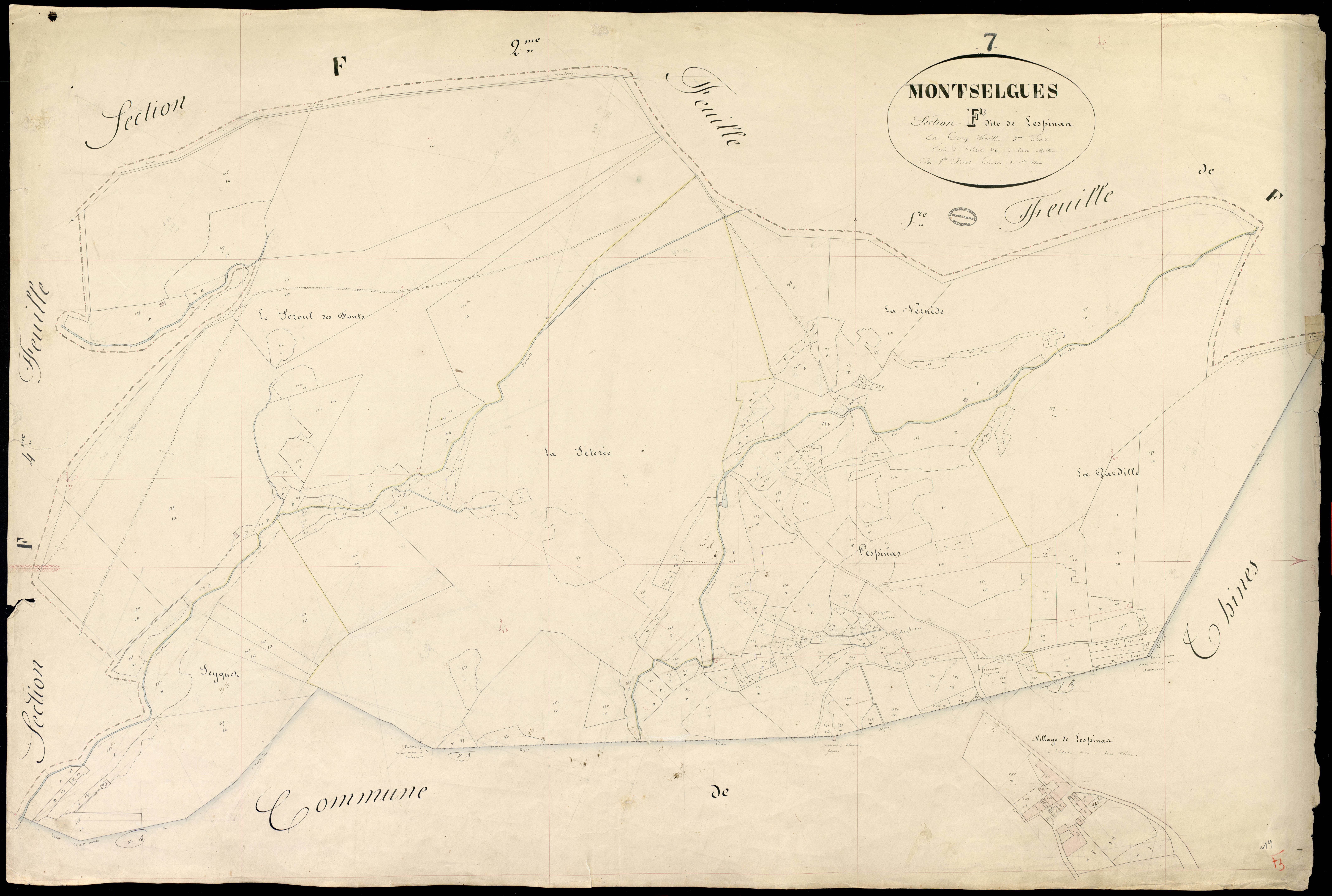 Montselgues - Section F - Feuillet 3