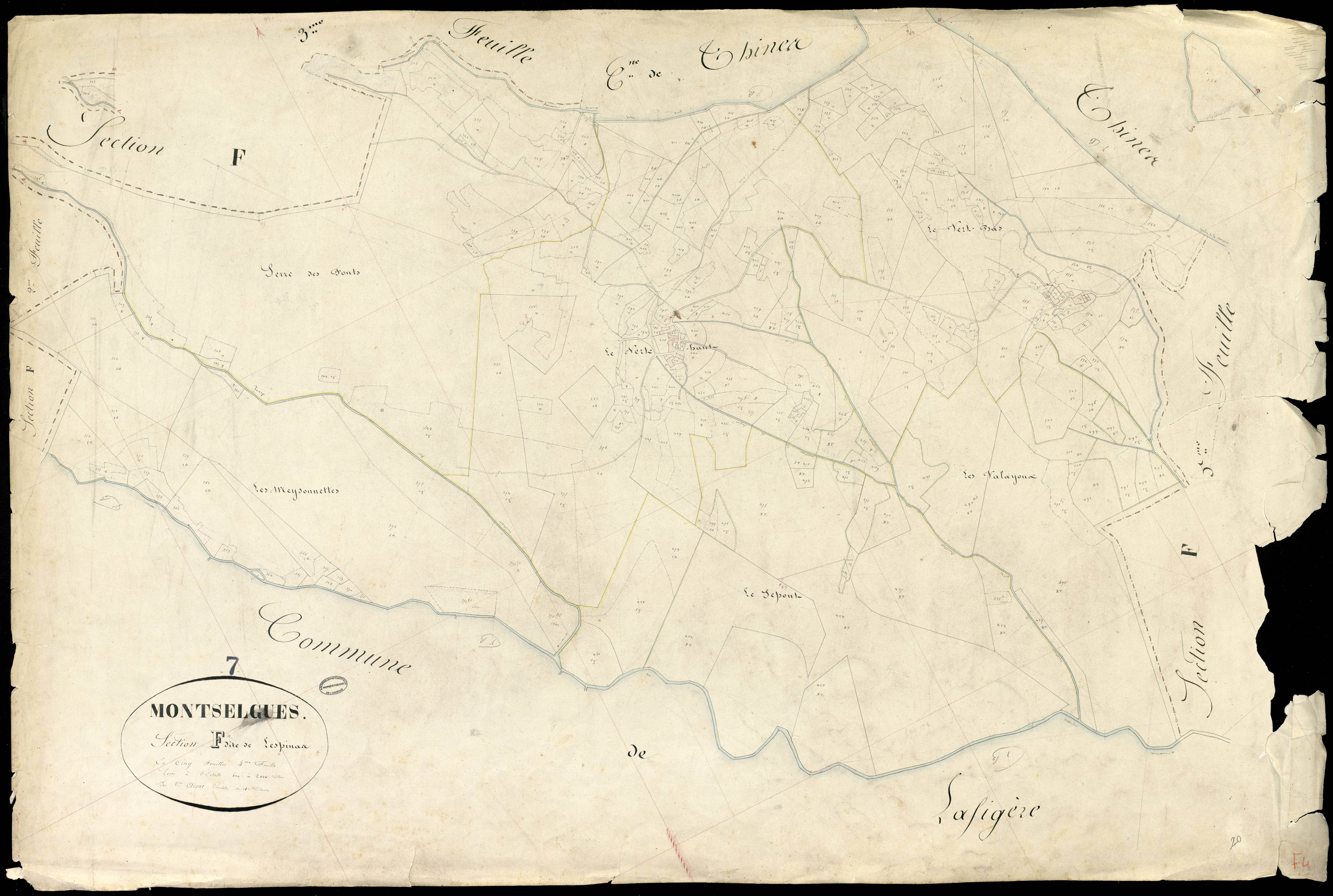 Montselgues - Section F - Feuillet 4