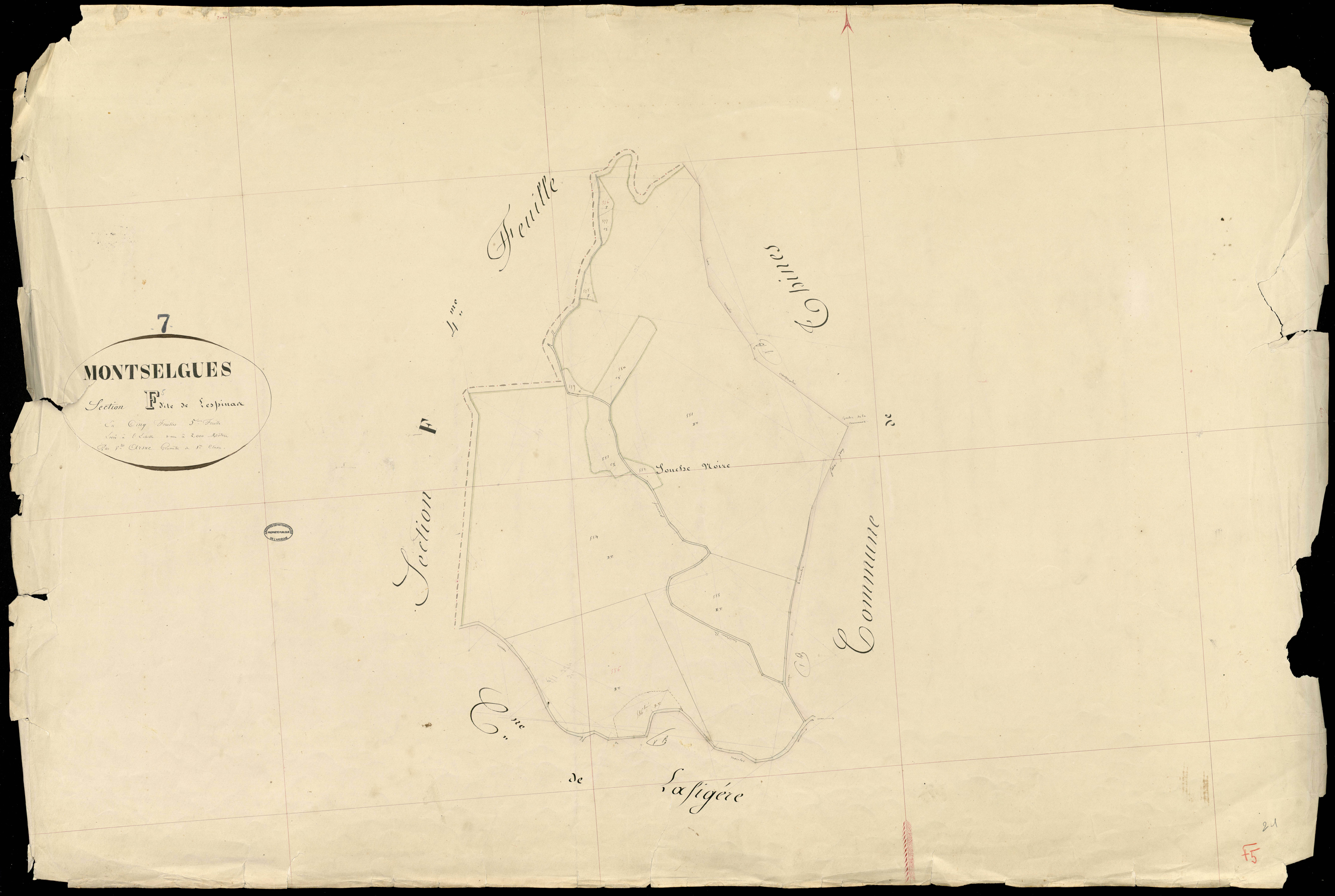 Montselgues - Section F - Feuillet 5