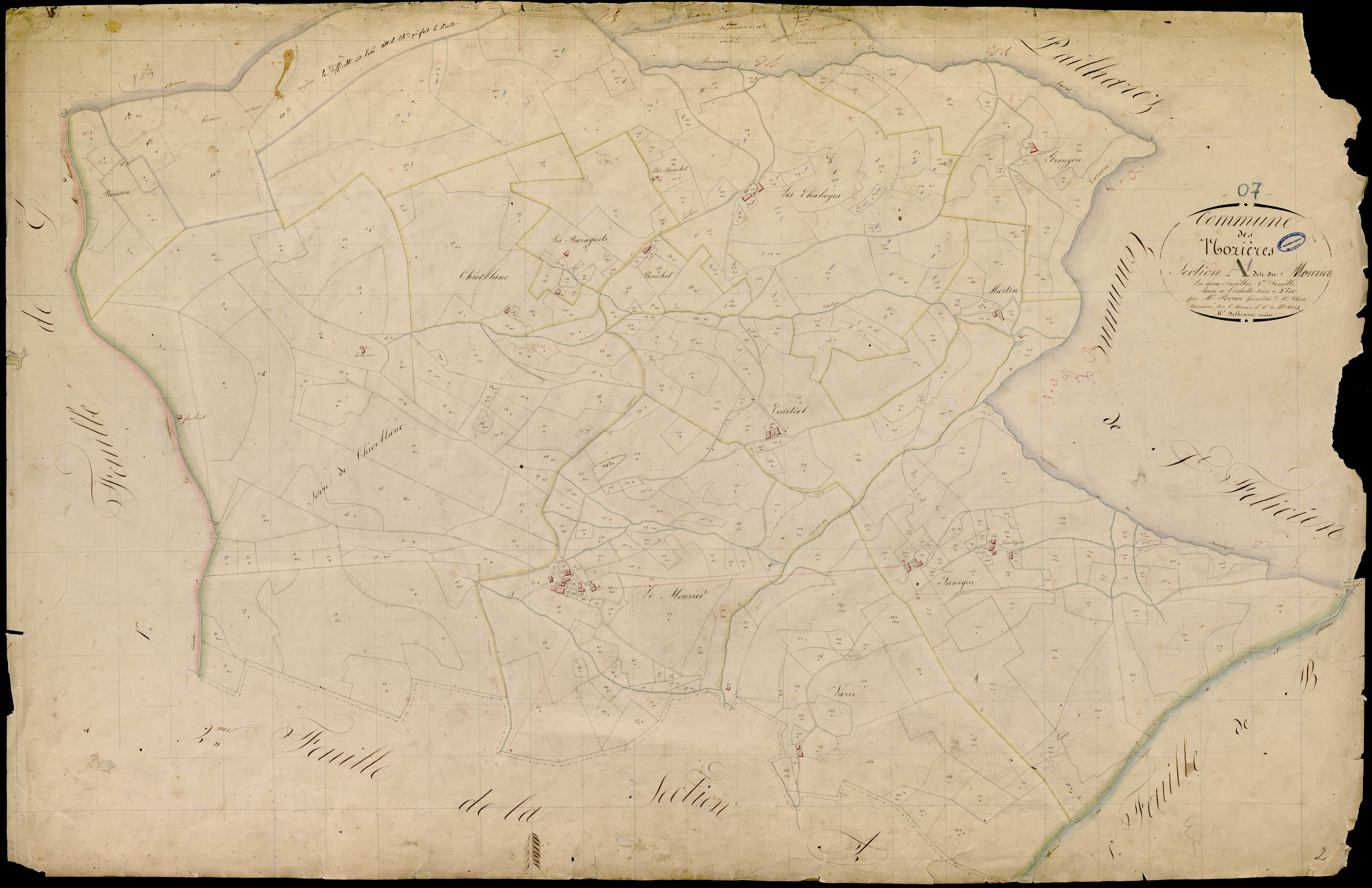 Nozieres - Section A - Feuillet 1