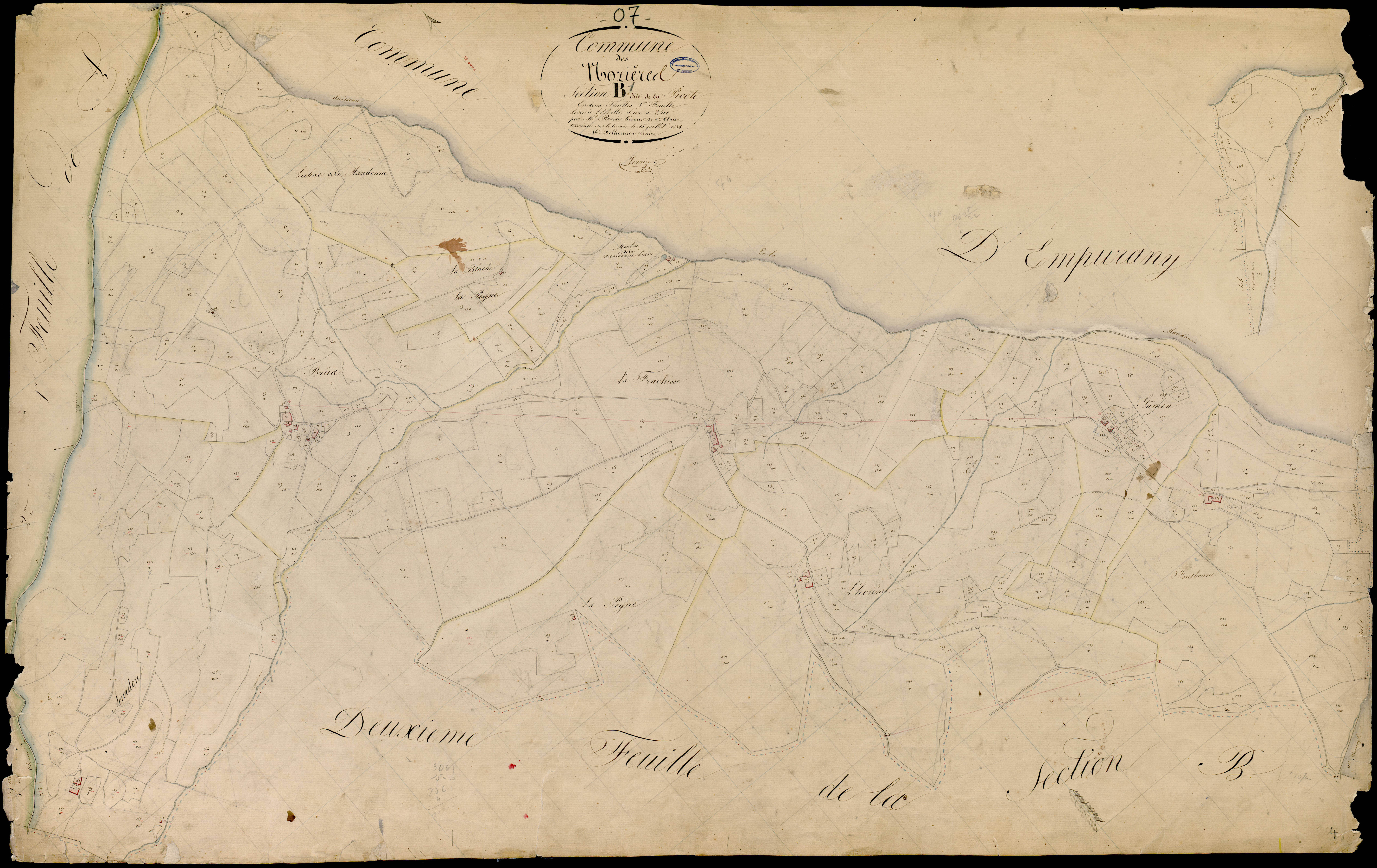 Nozieres - Section B - Feuillet 1