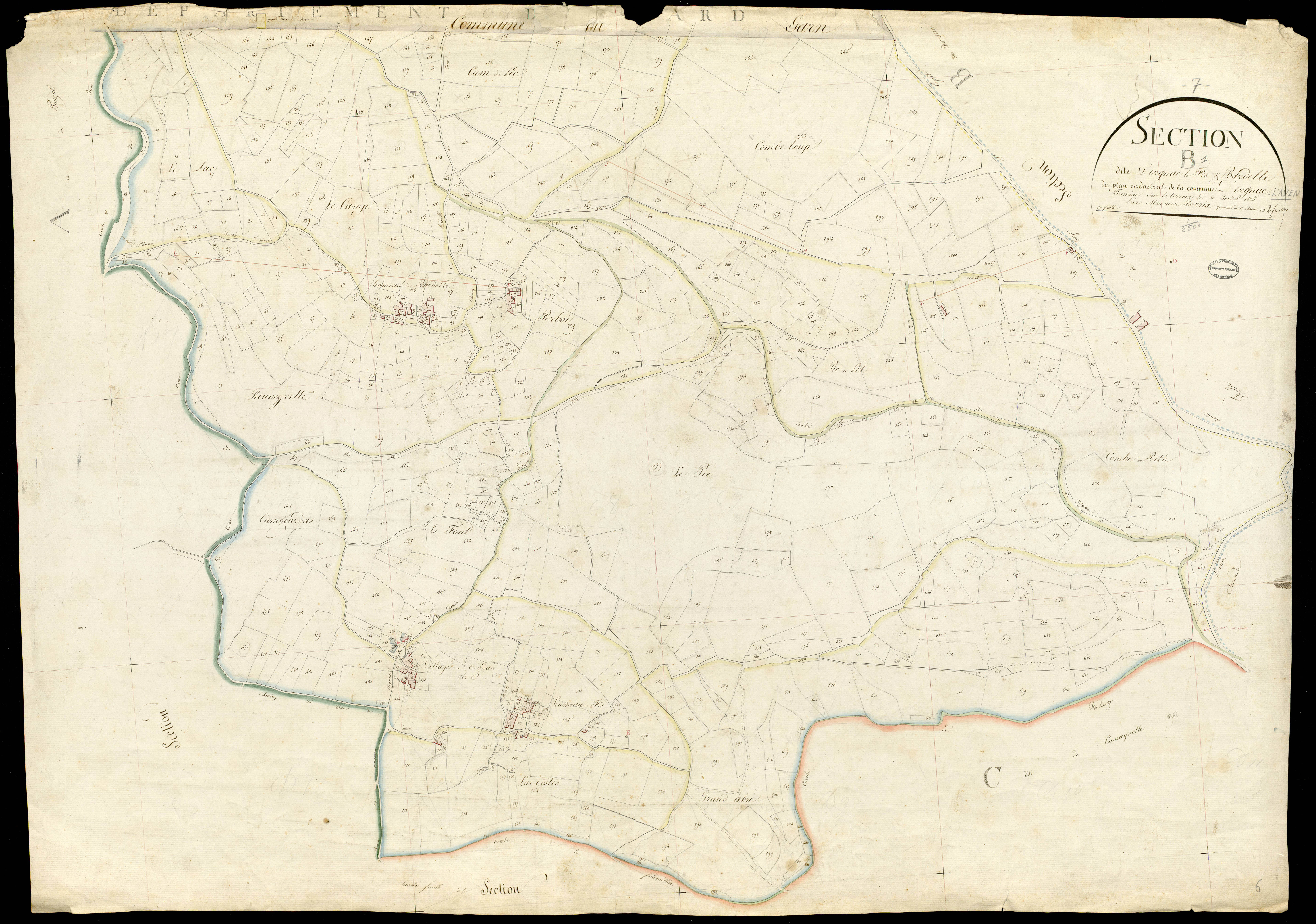 Orgnac-l'Aven - Section B - Feuillet 1